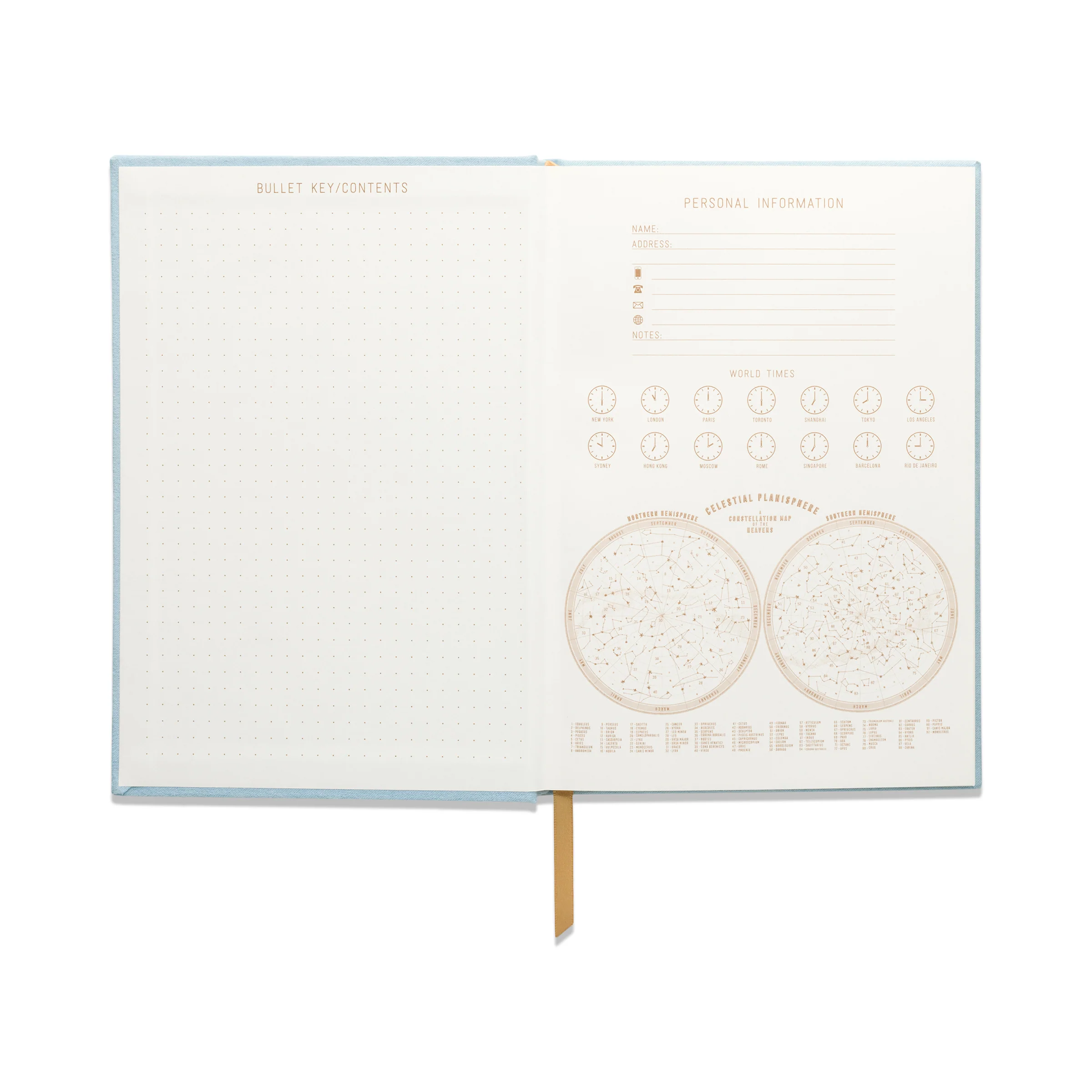 Arch Dot Journal | Metallic Suede | Blue/Gold - Image 4