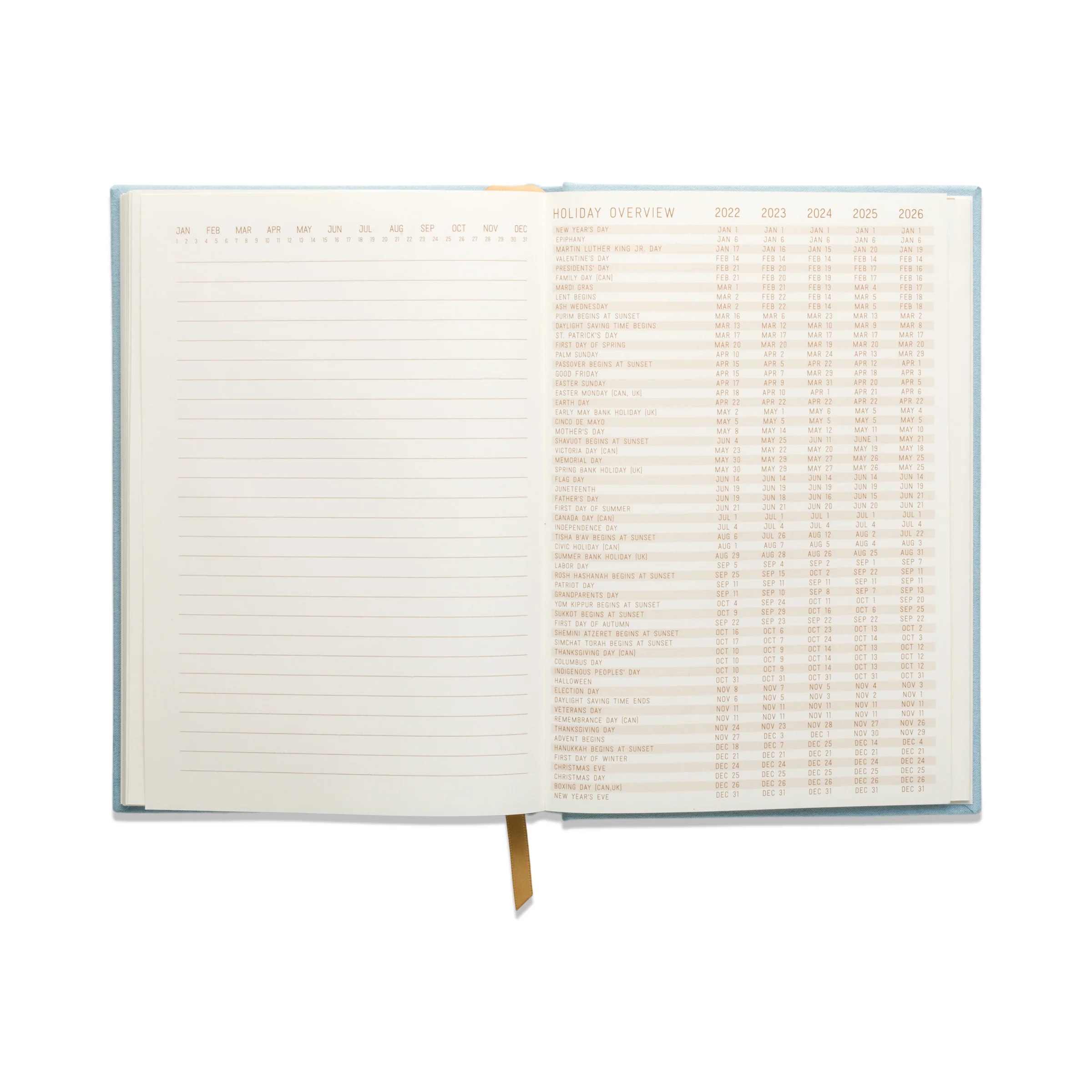 Arch Dot Journal | Metallic Suede | Blue/Gold - Image 5