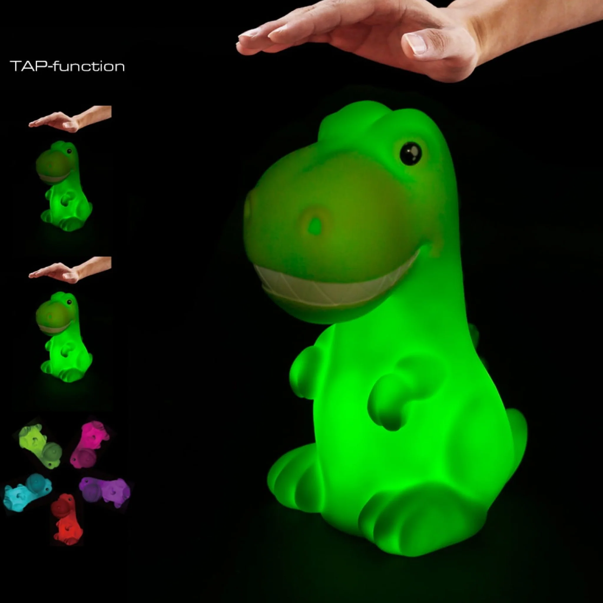 Colour Changing Night Light | Green Dinosaur | Medium - Image 5