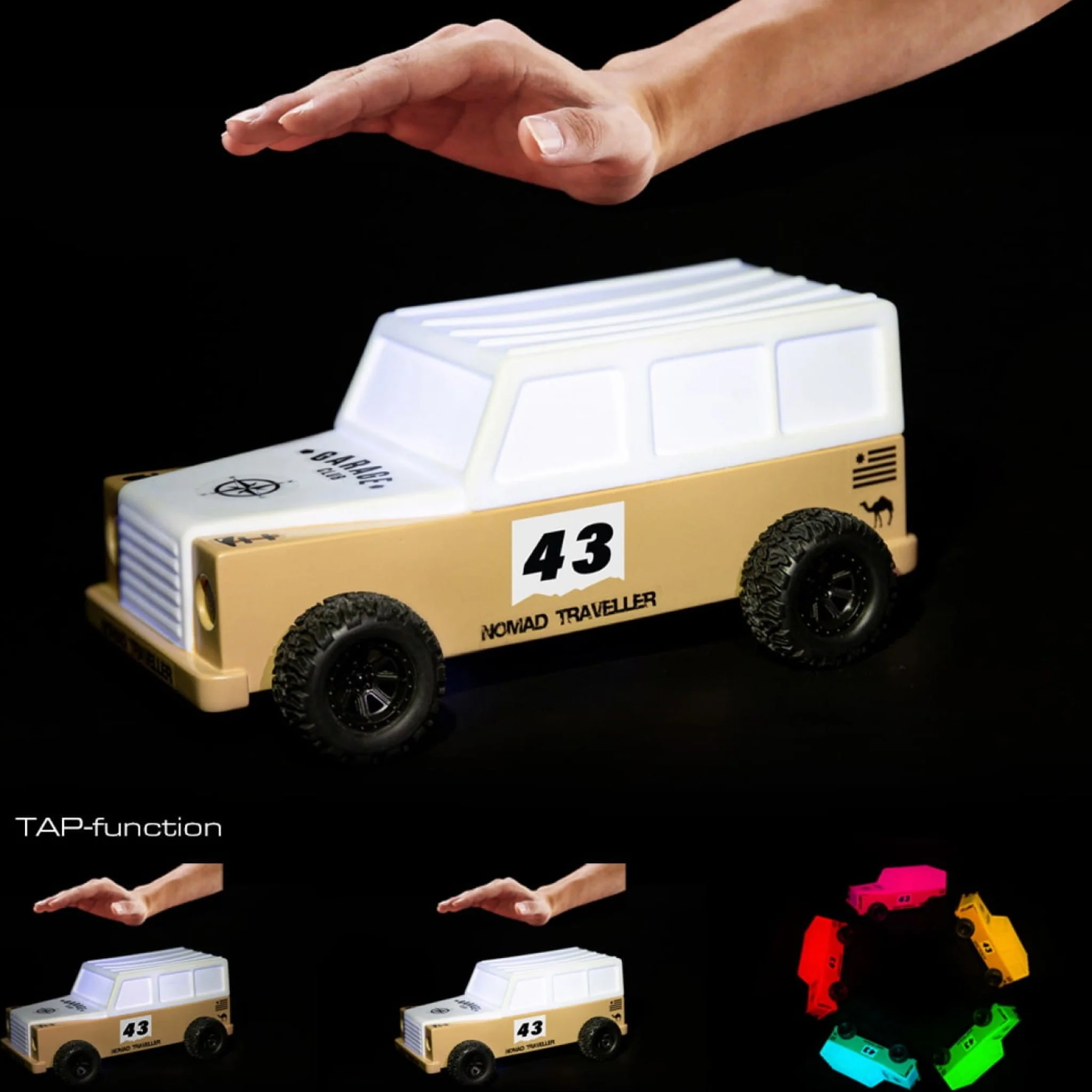 Colour Changing Night Light | Off Road Toy Car with 40 Stickers | Medium - Image 5