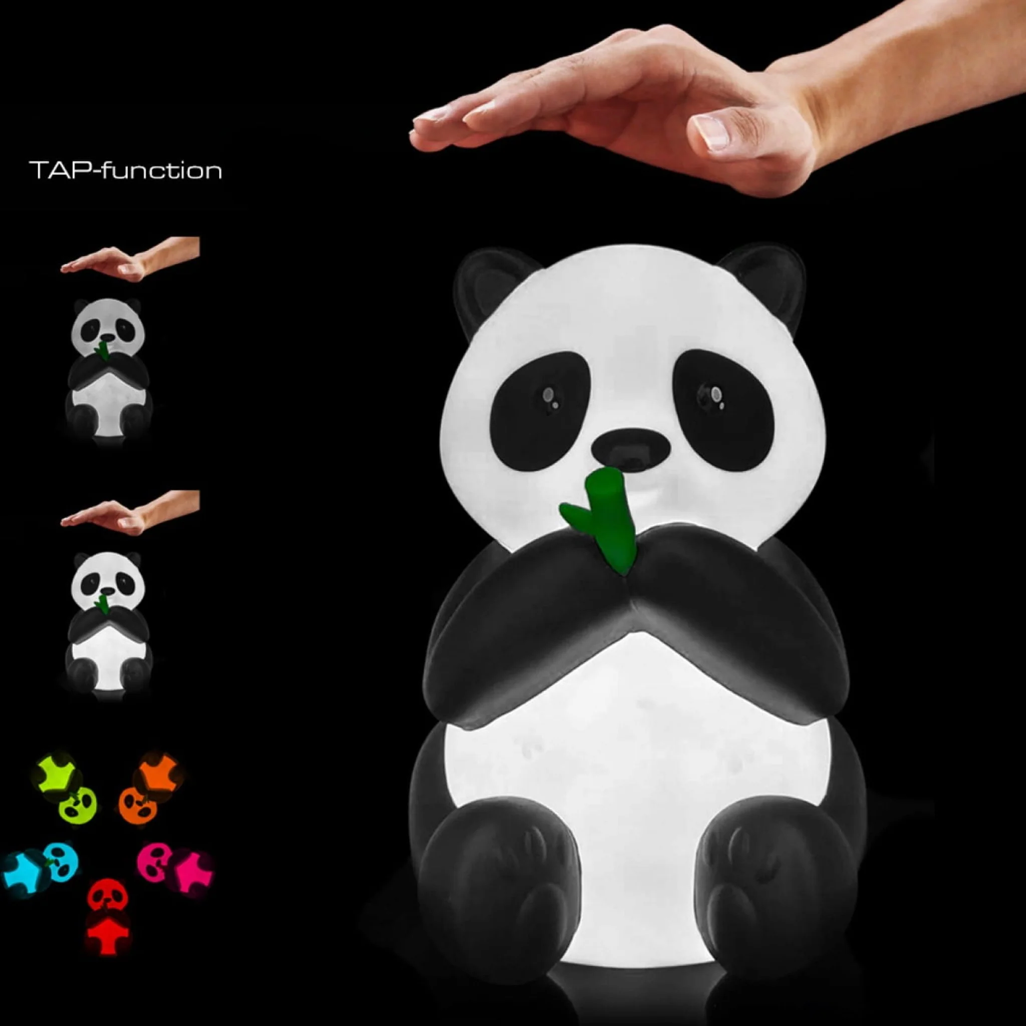 Colour Changing Night Light | Panda with Bamboo Shoot | Medium - Image 4