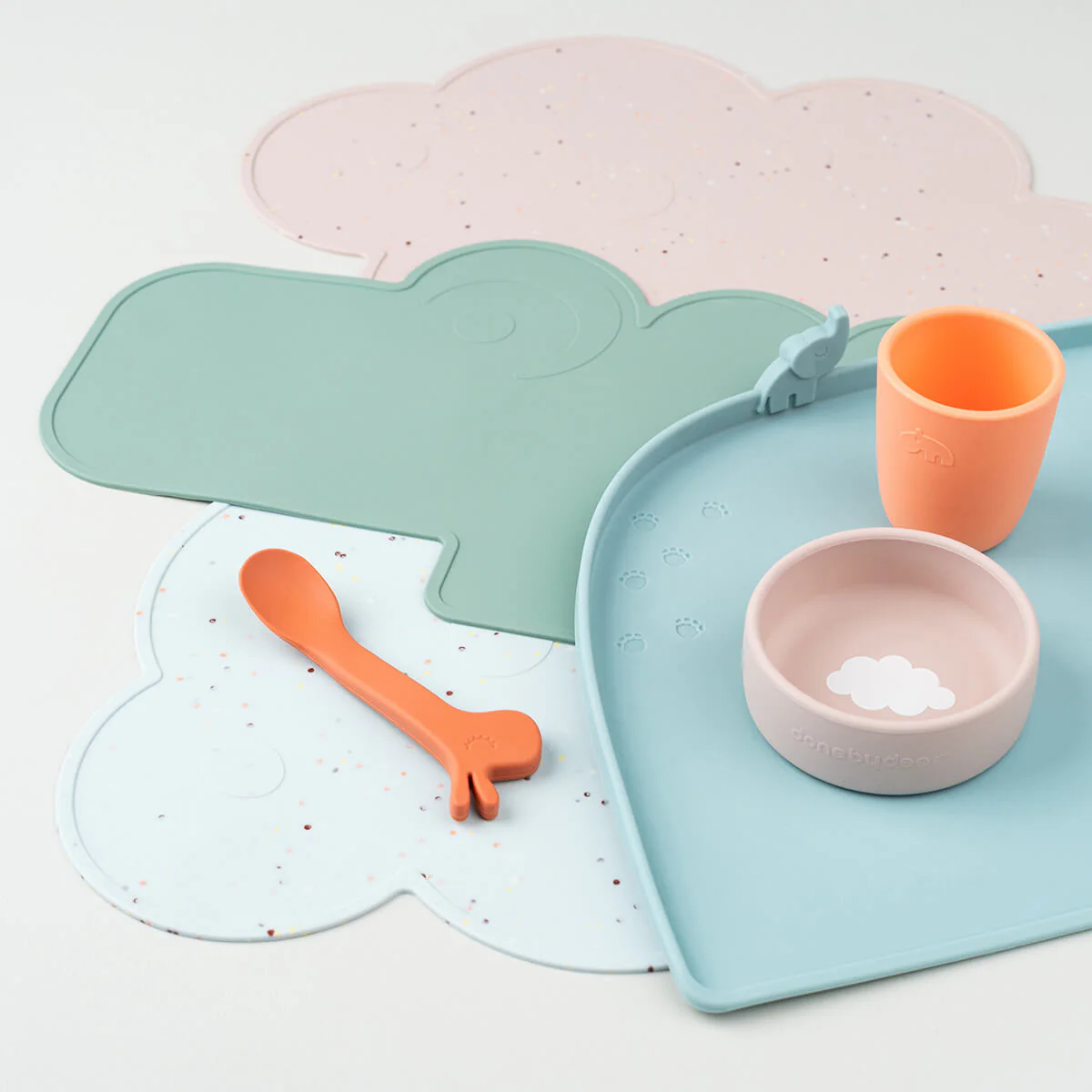 Confetti Cloud Placemat | Silicone | Blue - Image 4