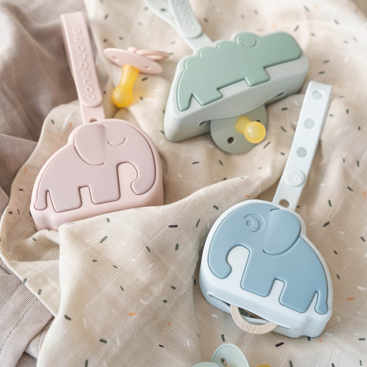 Croco Pacifier Pouch | Silicone | Green - Image 5
