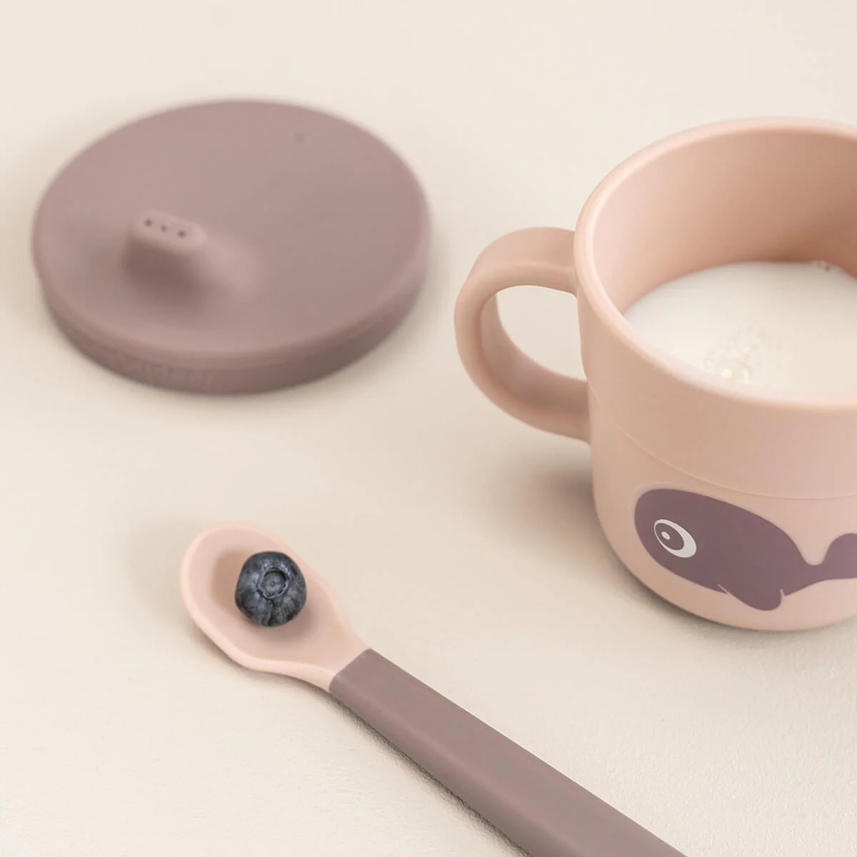 Foodie Spout/Snack Cup | Wally | Powder Pink - Image 4
