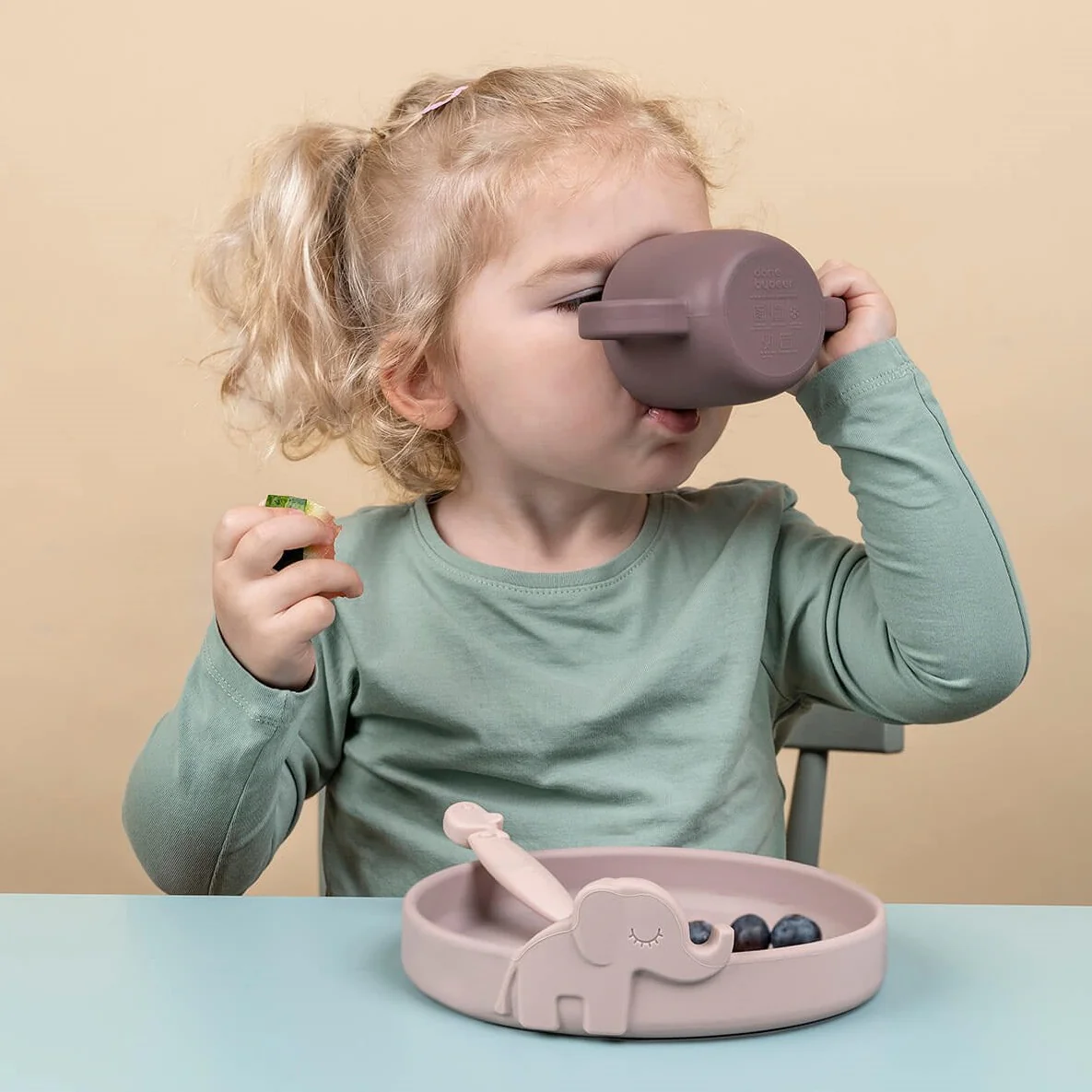 Peekaboo Deer Friends Dinner Set | Powder Pink - Image 2