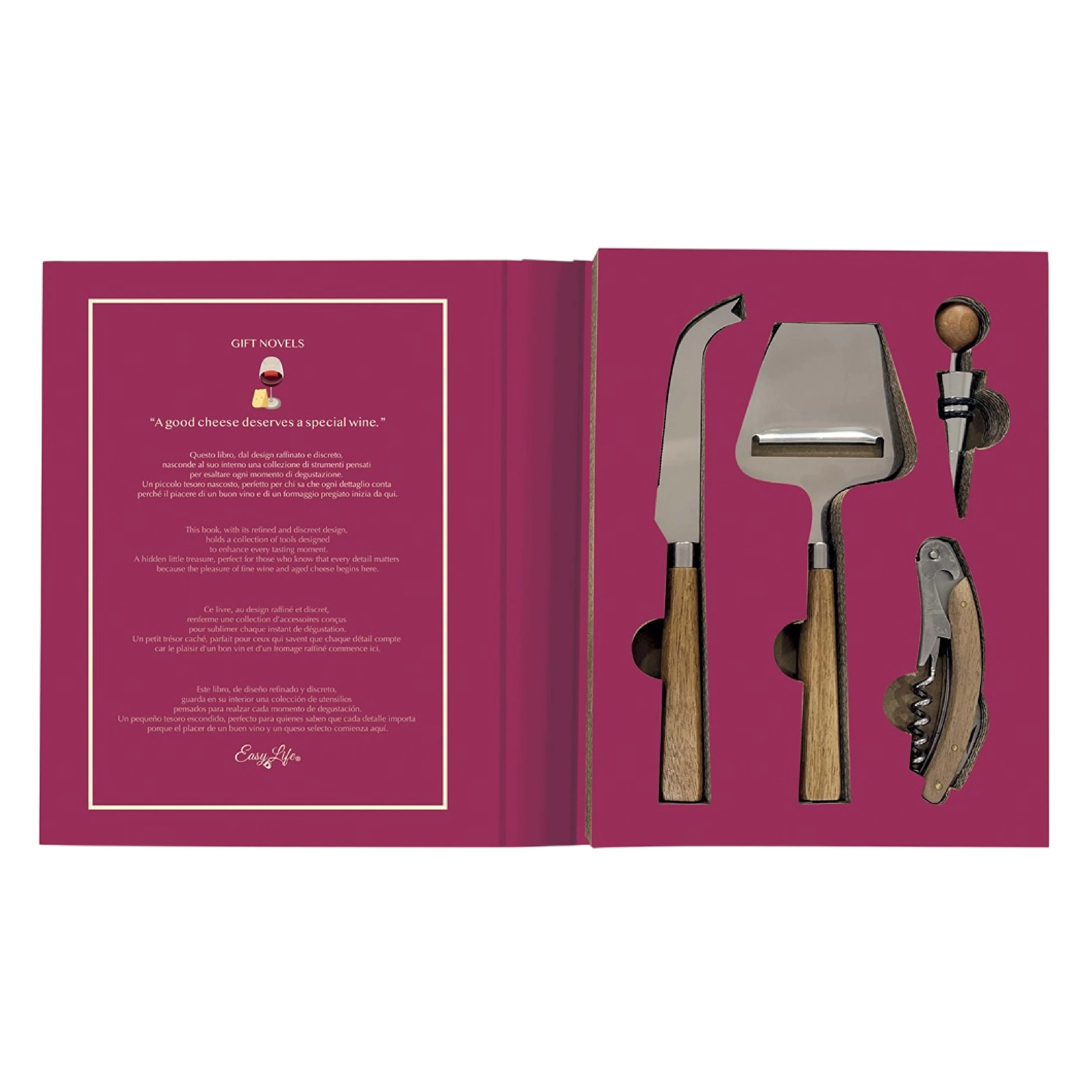'A Good Cheese Deserves A Special Wine' Cheese & Wine Gift Box | 4 Piece - Image 2