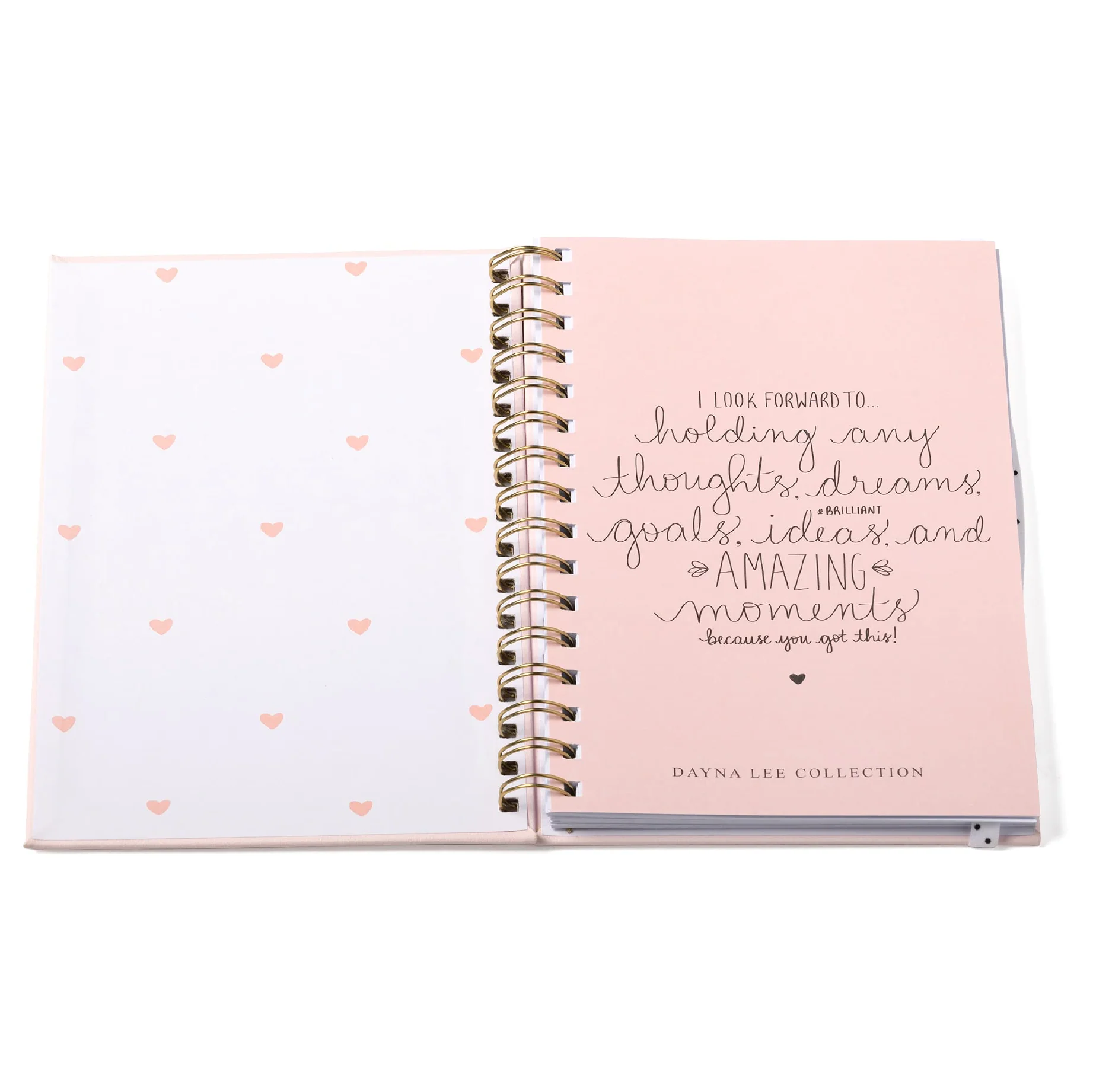 A5 Vegan Leather Spiral Journal | Be Happy | Powder Pink - Image 3