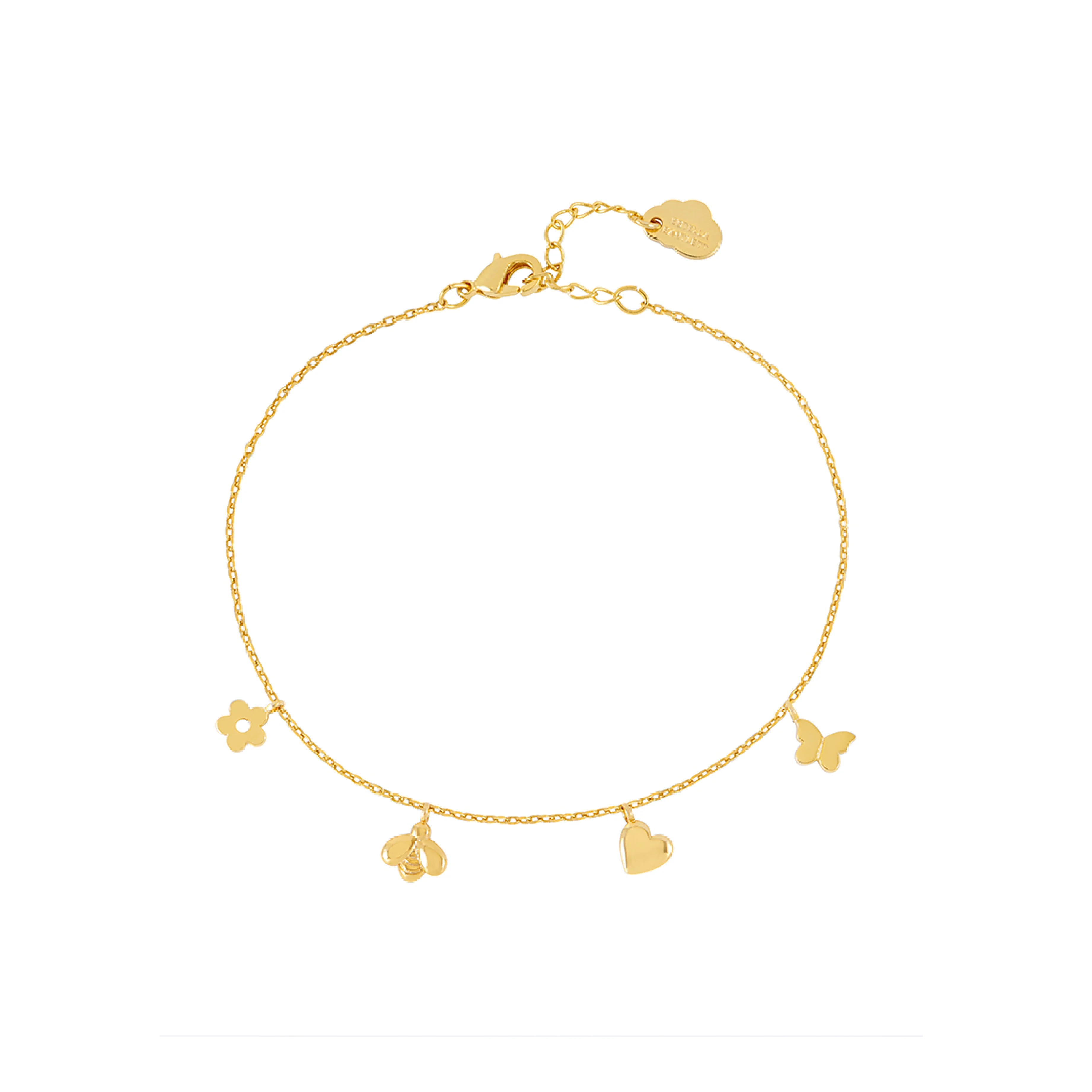 Bumblebee & Butterfly Charm Bracelet | Gold Plated