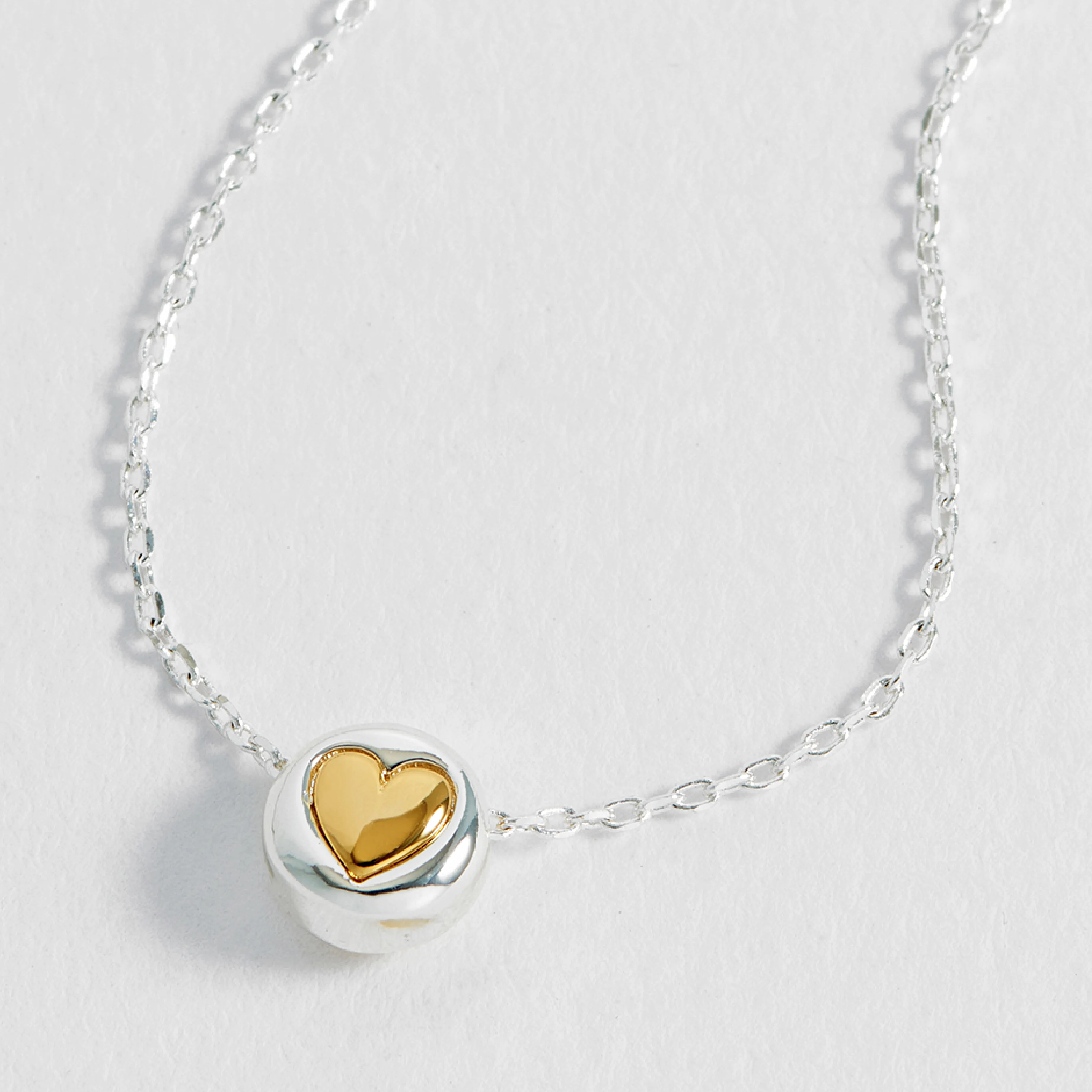 Heart Disc Bead Necklace | Gold & Silver Plated - Image 4