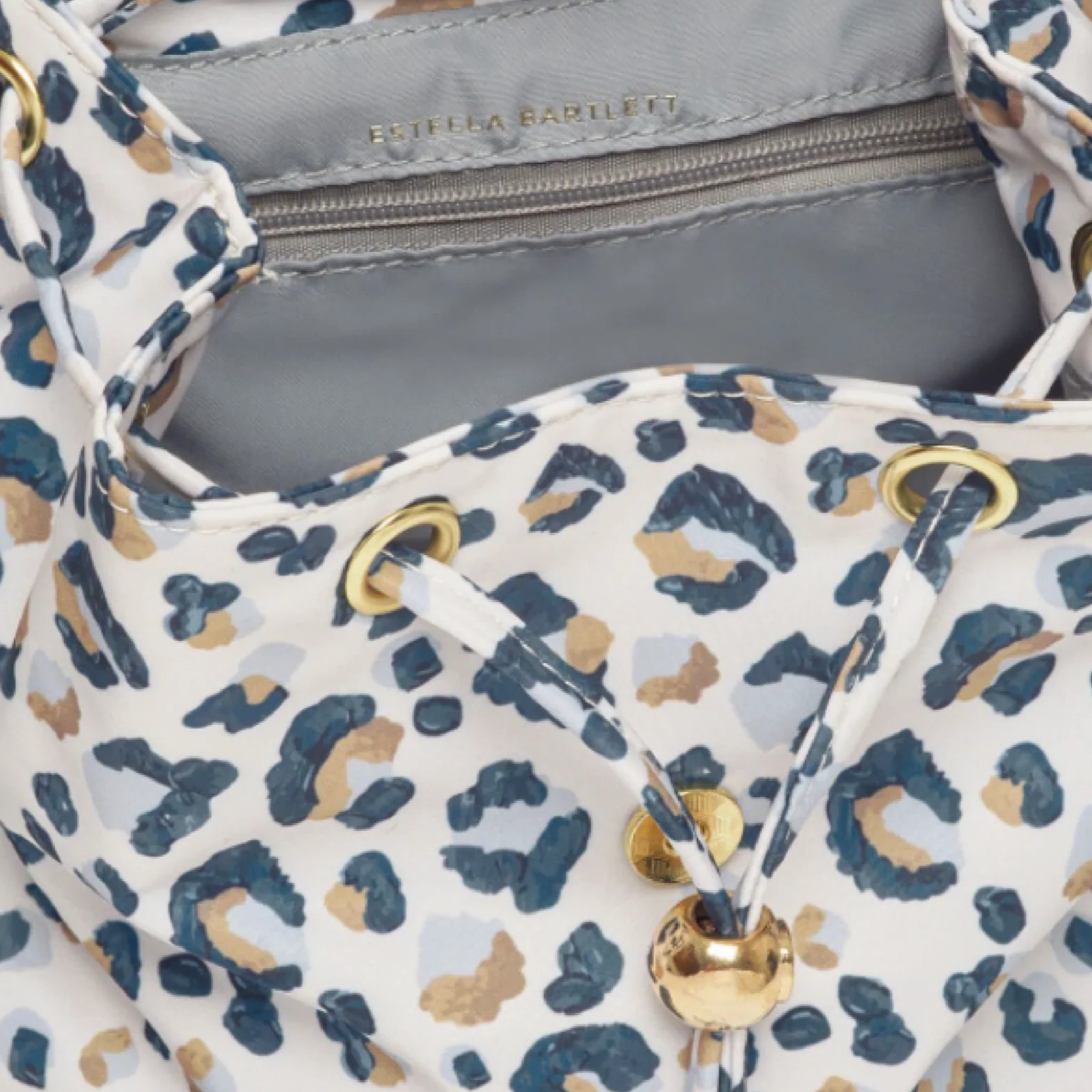 Mini Backpack | Leopard | Blue Nylon - Image 3