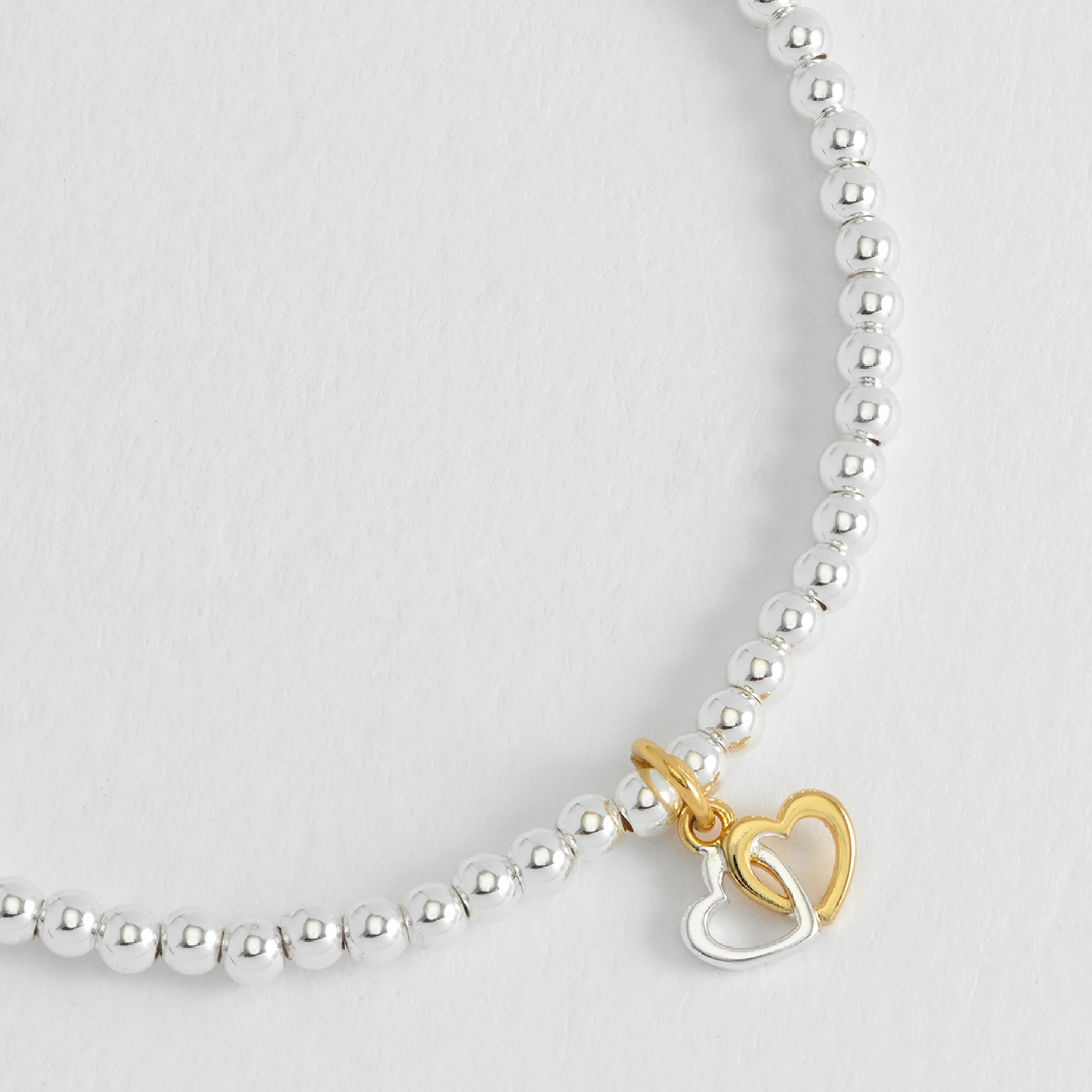 Sienna Interlinked Heart Charm Bracelet | Gold & Silver Plated - Image 4