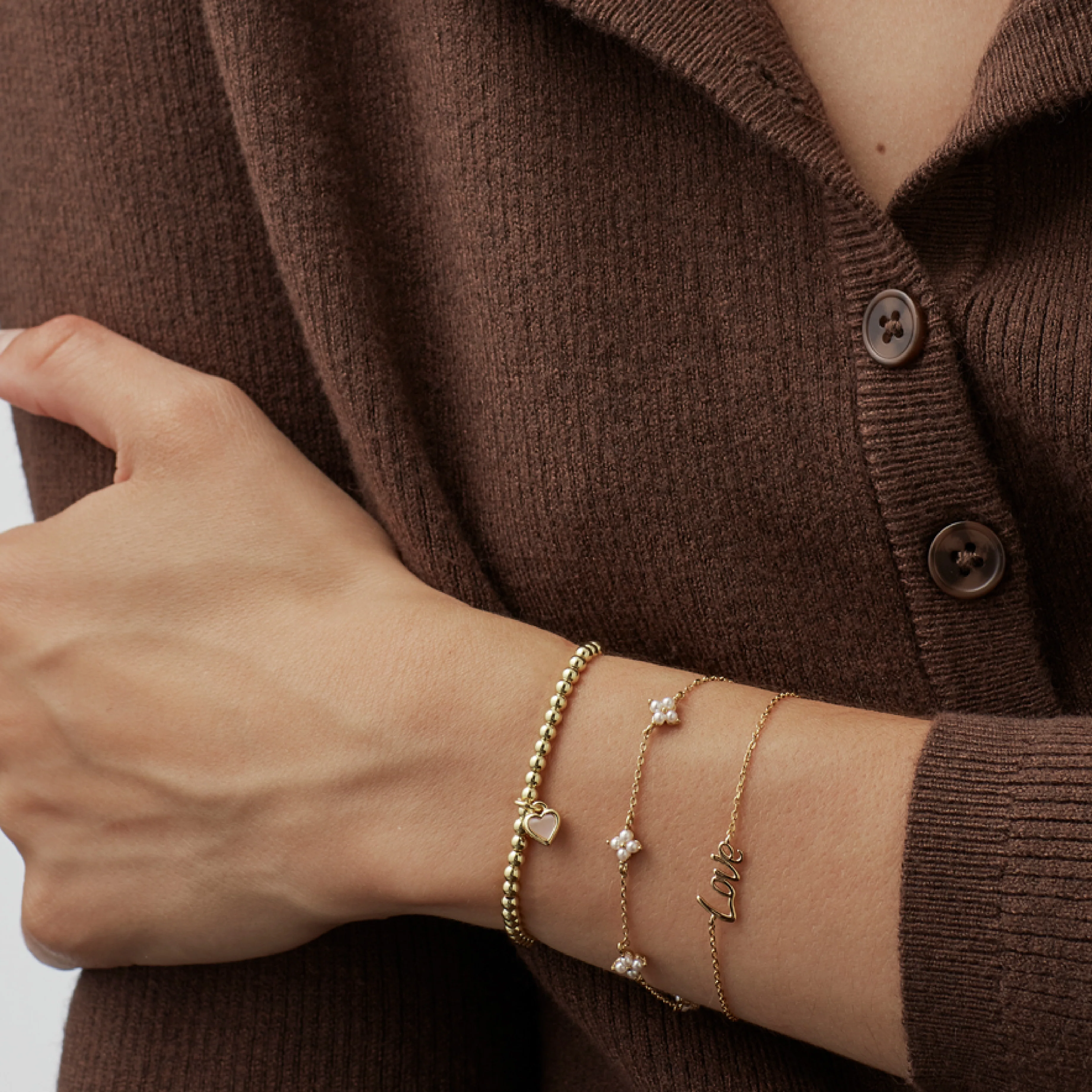 Signature 'Love' Bracelet | Gold Plated - Image 2
