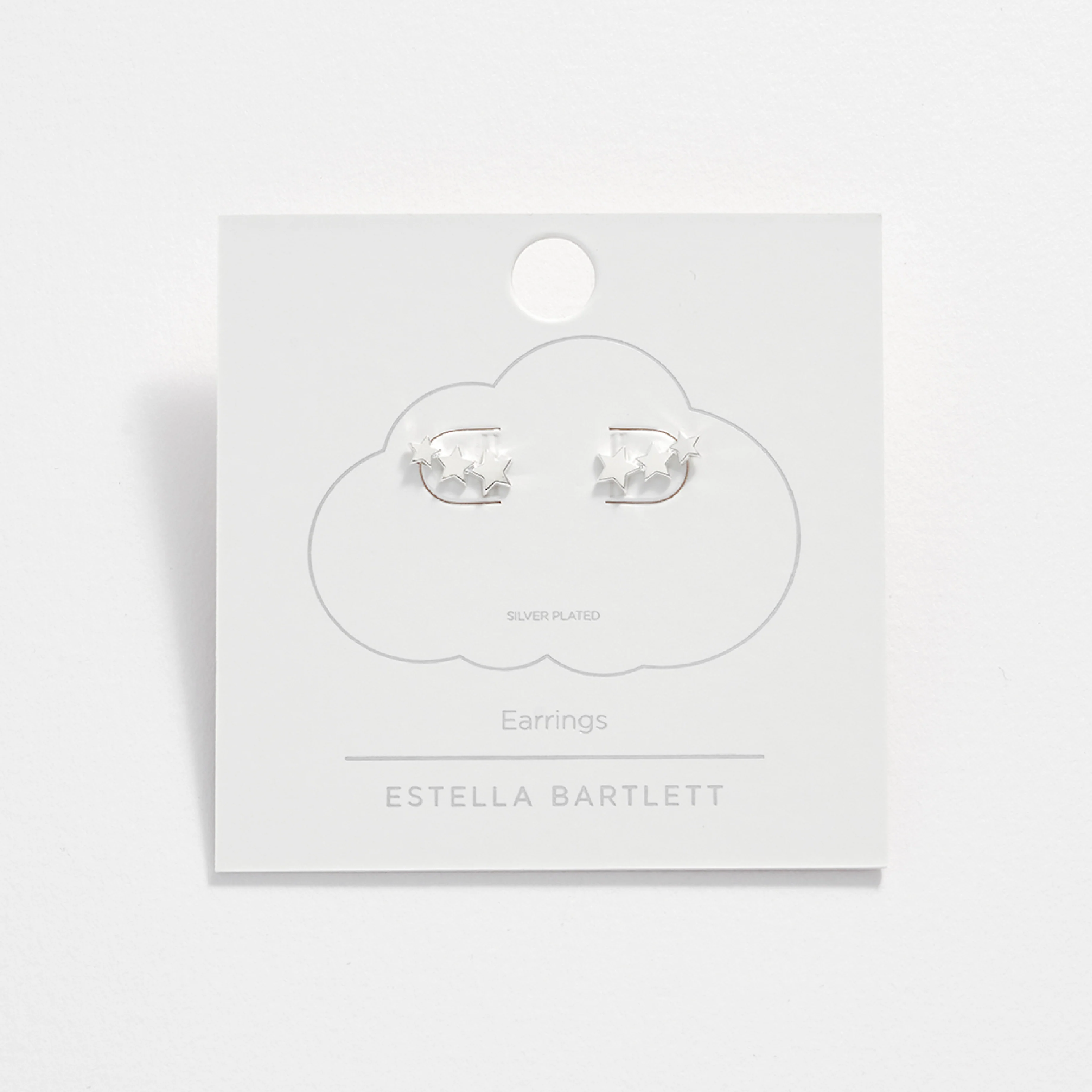 Triple Star Crawler Stud Earrings | Silver Plated - Image 3