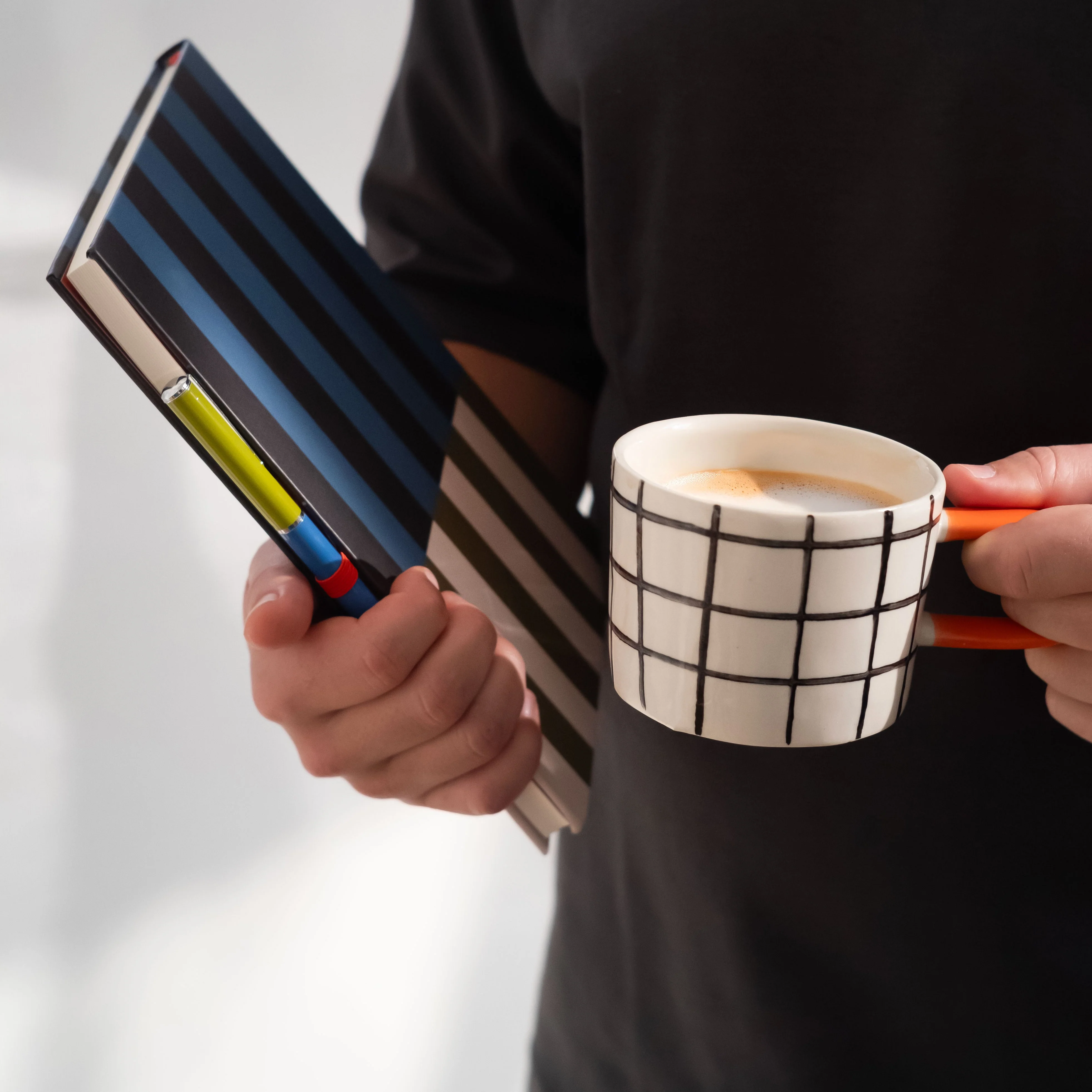 Men's Casebound Notebook & Pen Set | Block Stripe - Image 2