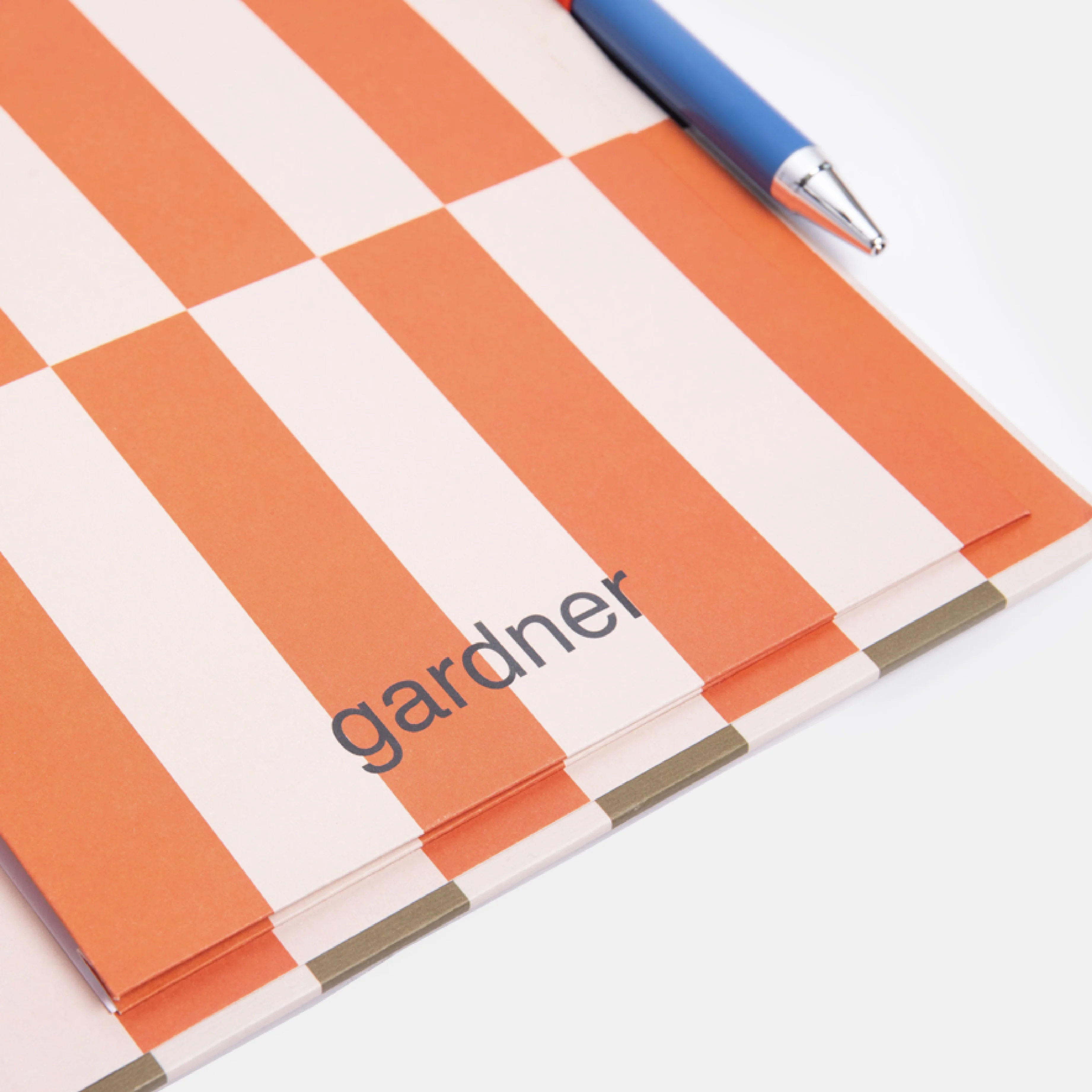 Men's Casebound Notebook & Pen Set | Block Stripe - Image 3