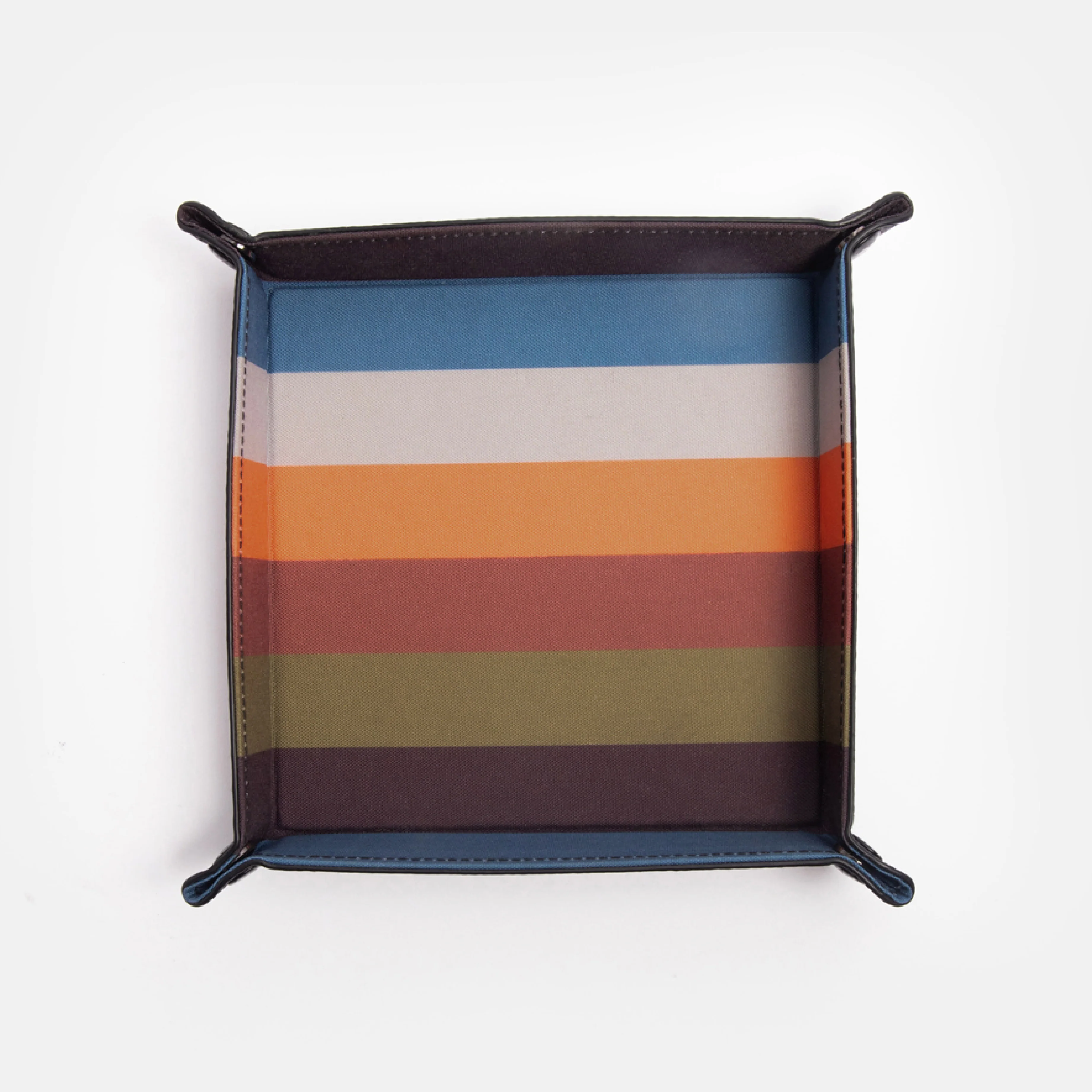 Men's Vegan Leather Catch All Tray | Multi Stripe - Image 3