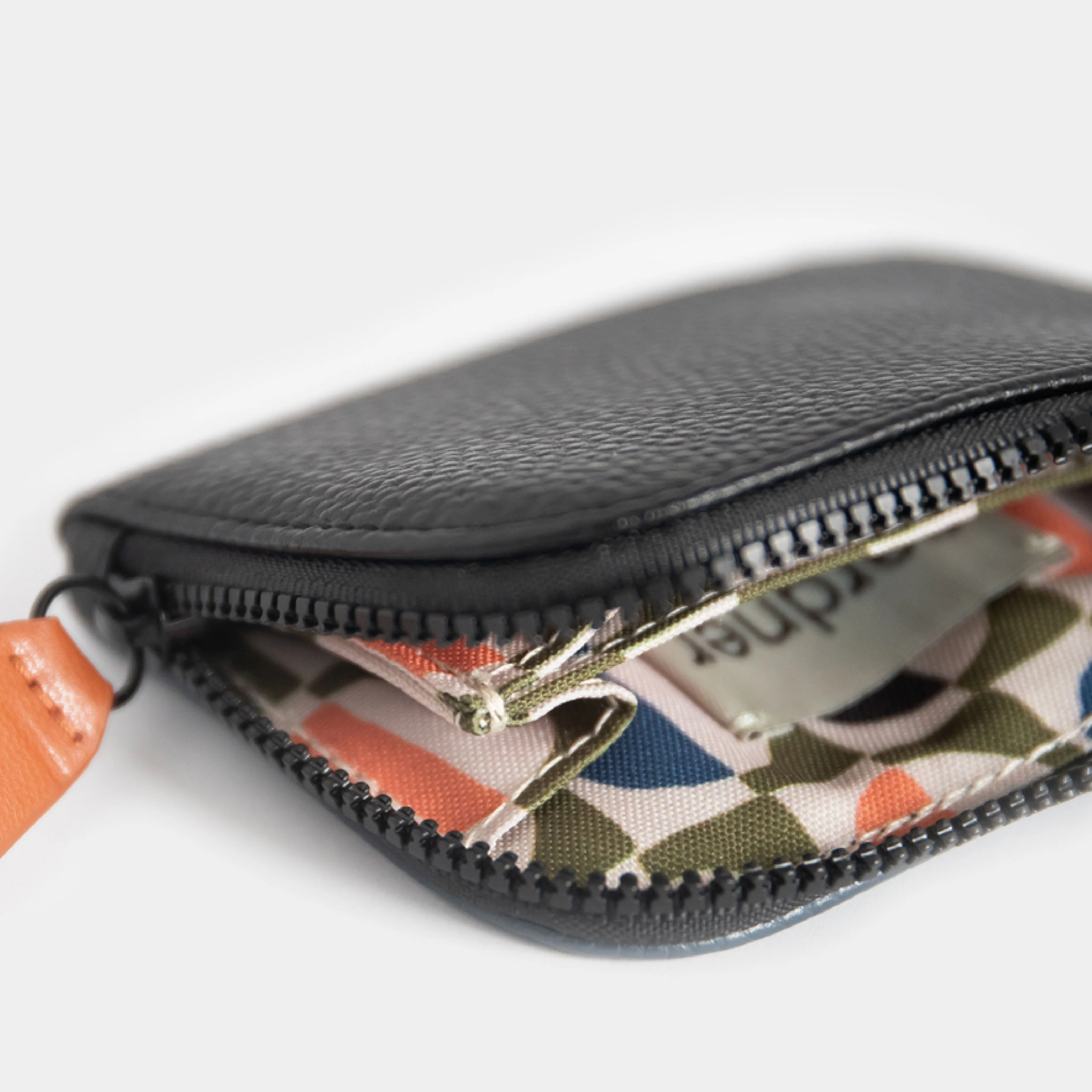 Men's Vegan Leather Corner Wallet | Black/Navy - Image 2