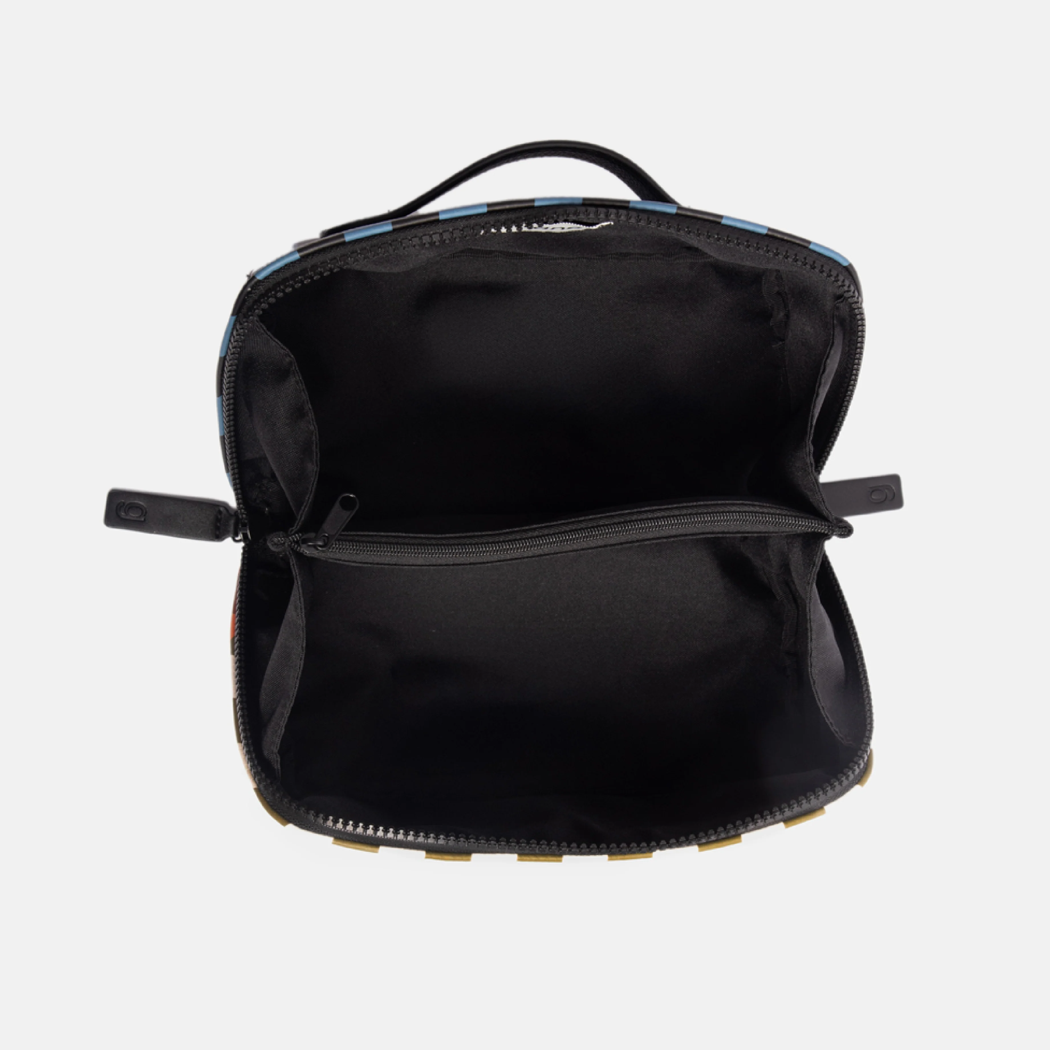 Men's Vegan Leather Flat Lay Wash Bag | Retro Stripe | Large - Image 5