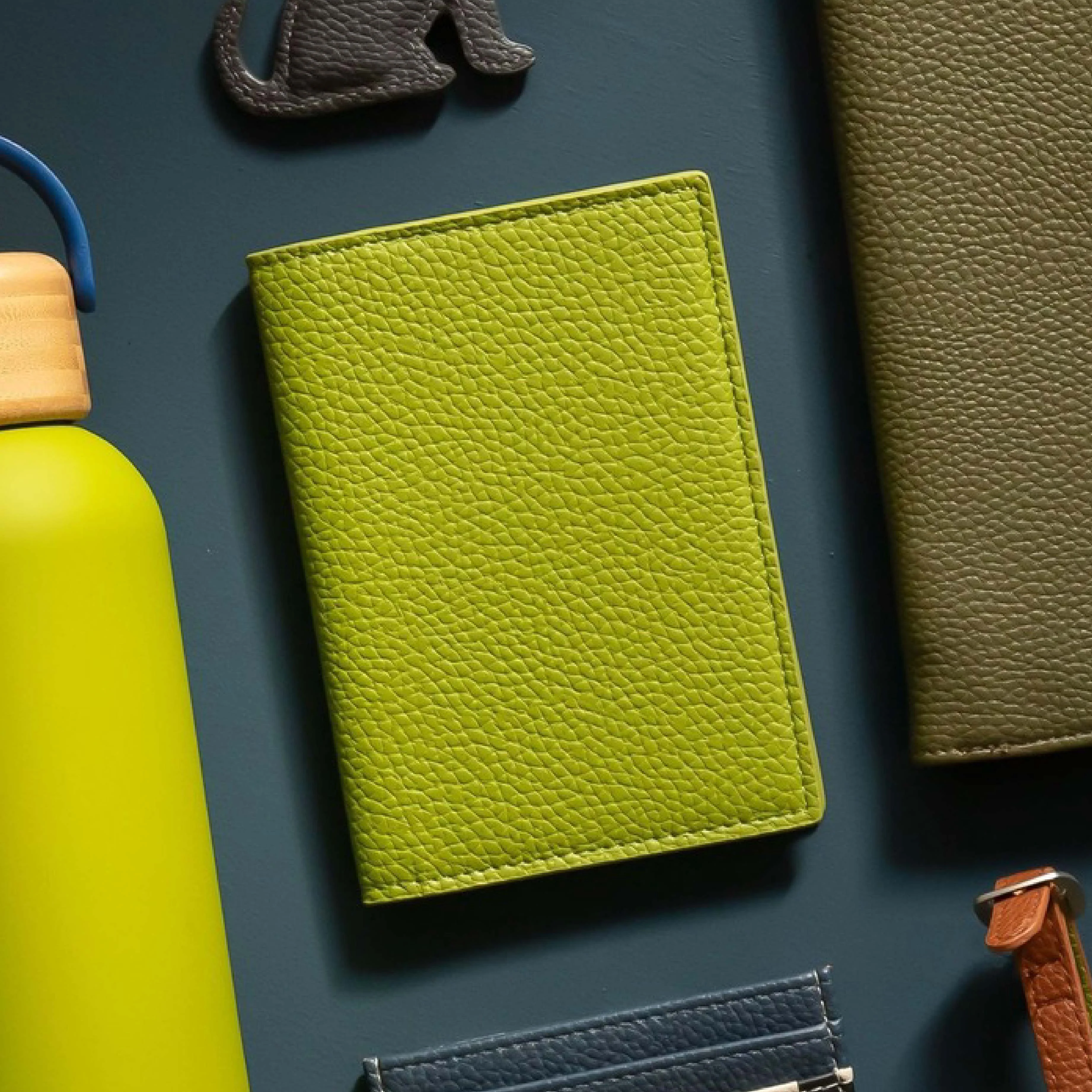 Men's Vegan Leather Passport Holder | Moss Green - Image 2