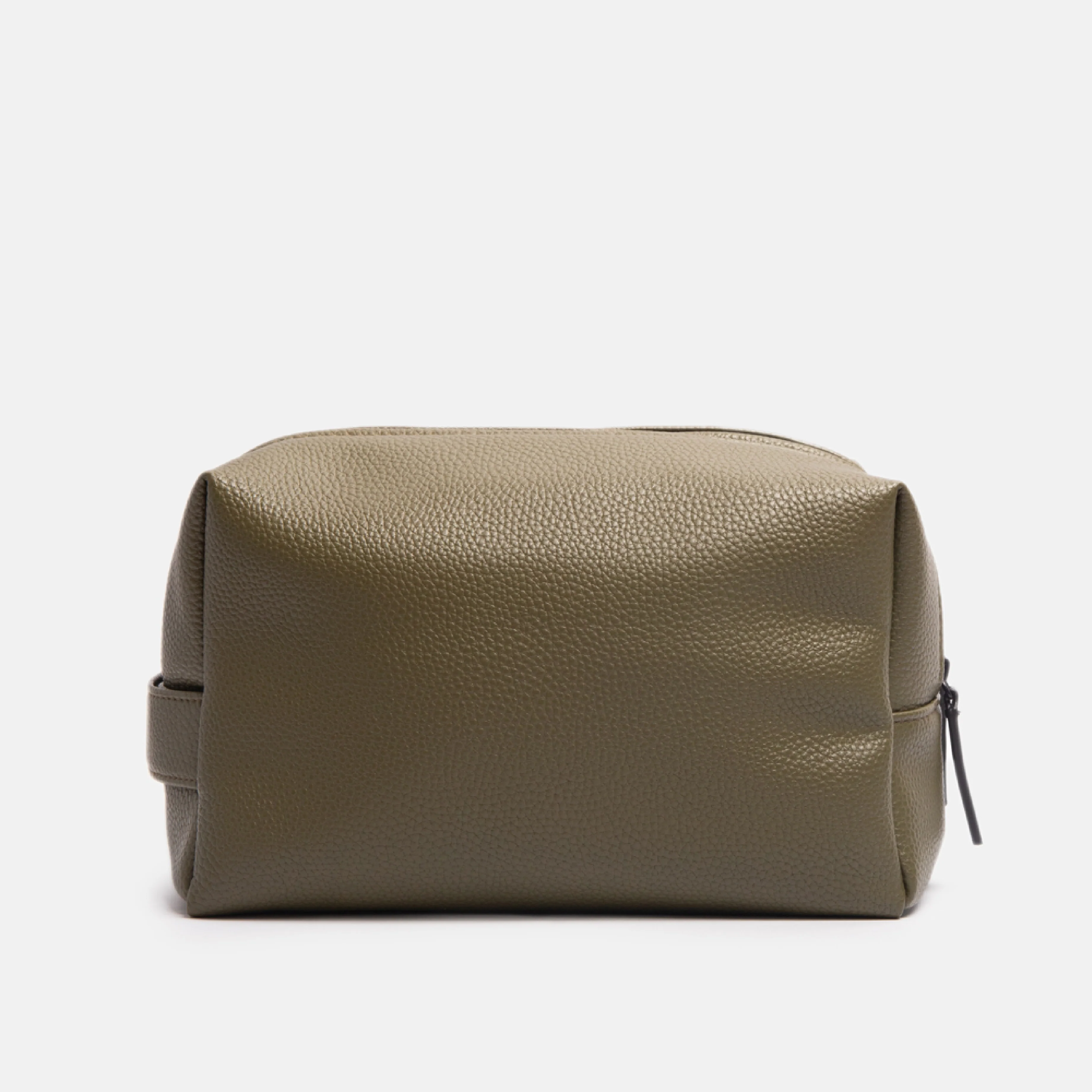 Men's Vegan Leather Travel Wash Bag | Green | Large - Image 4