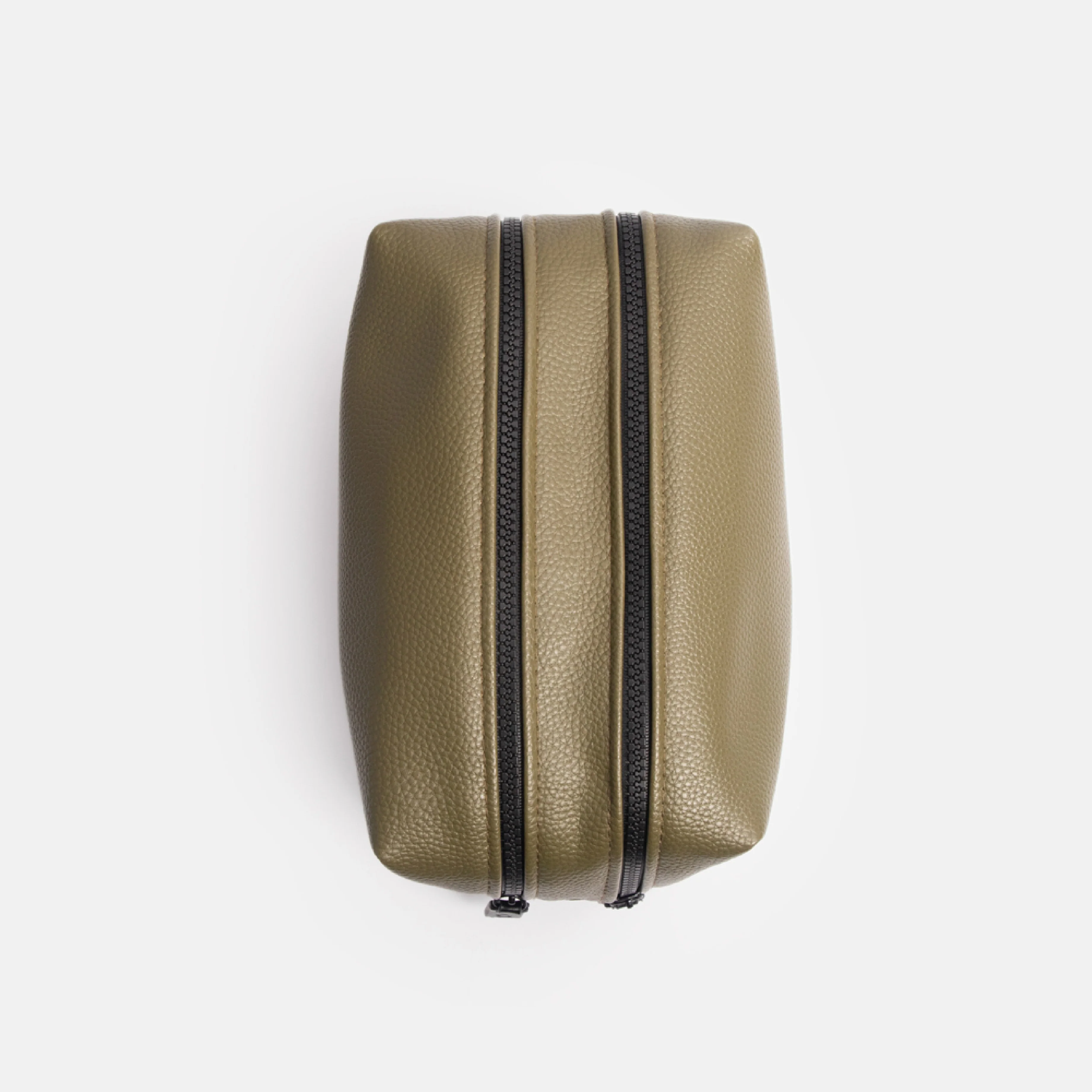 Men's Vegan Leather Travel Wash Bag | Green | Large - Image 5