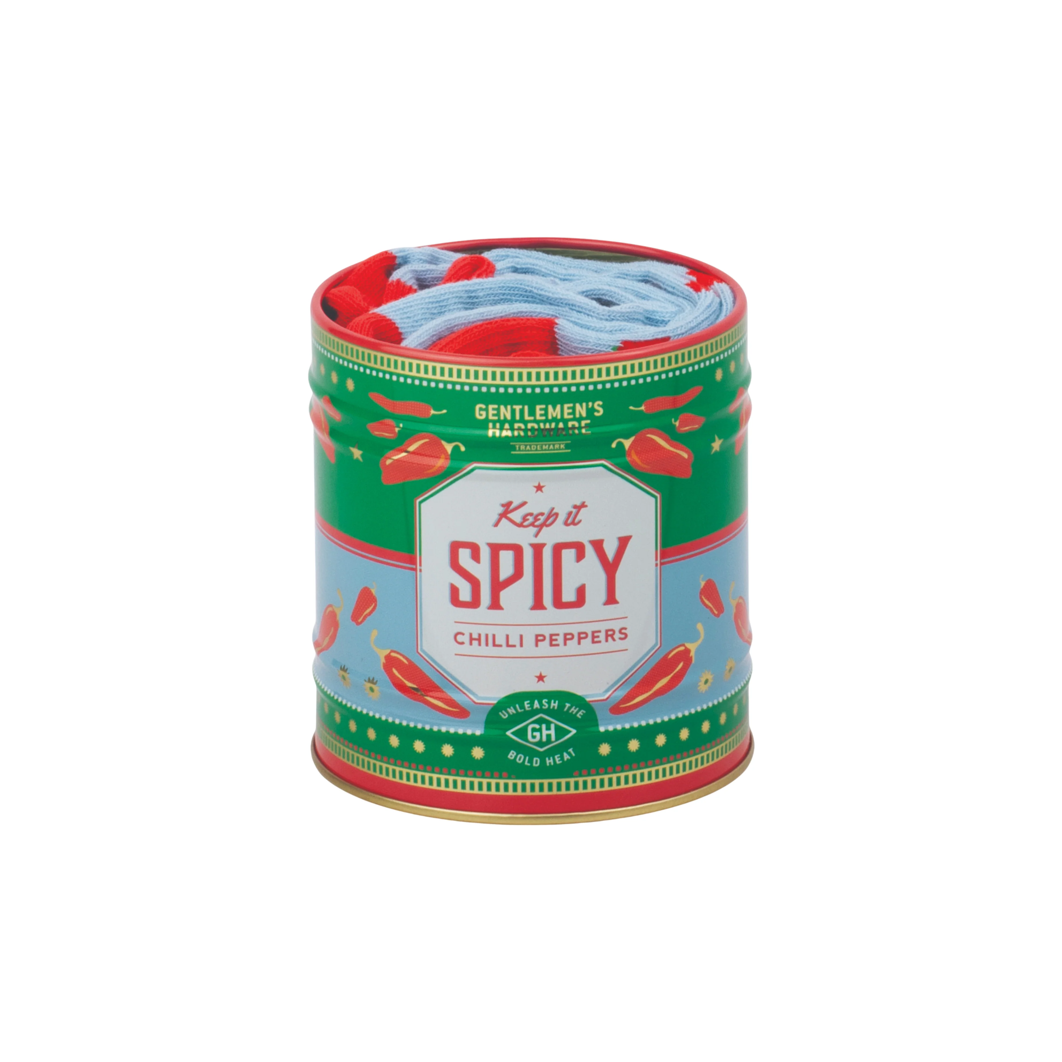 Chilli Pepper Socks in a Can