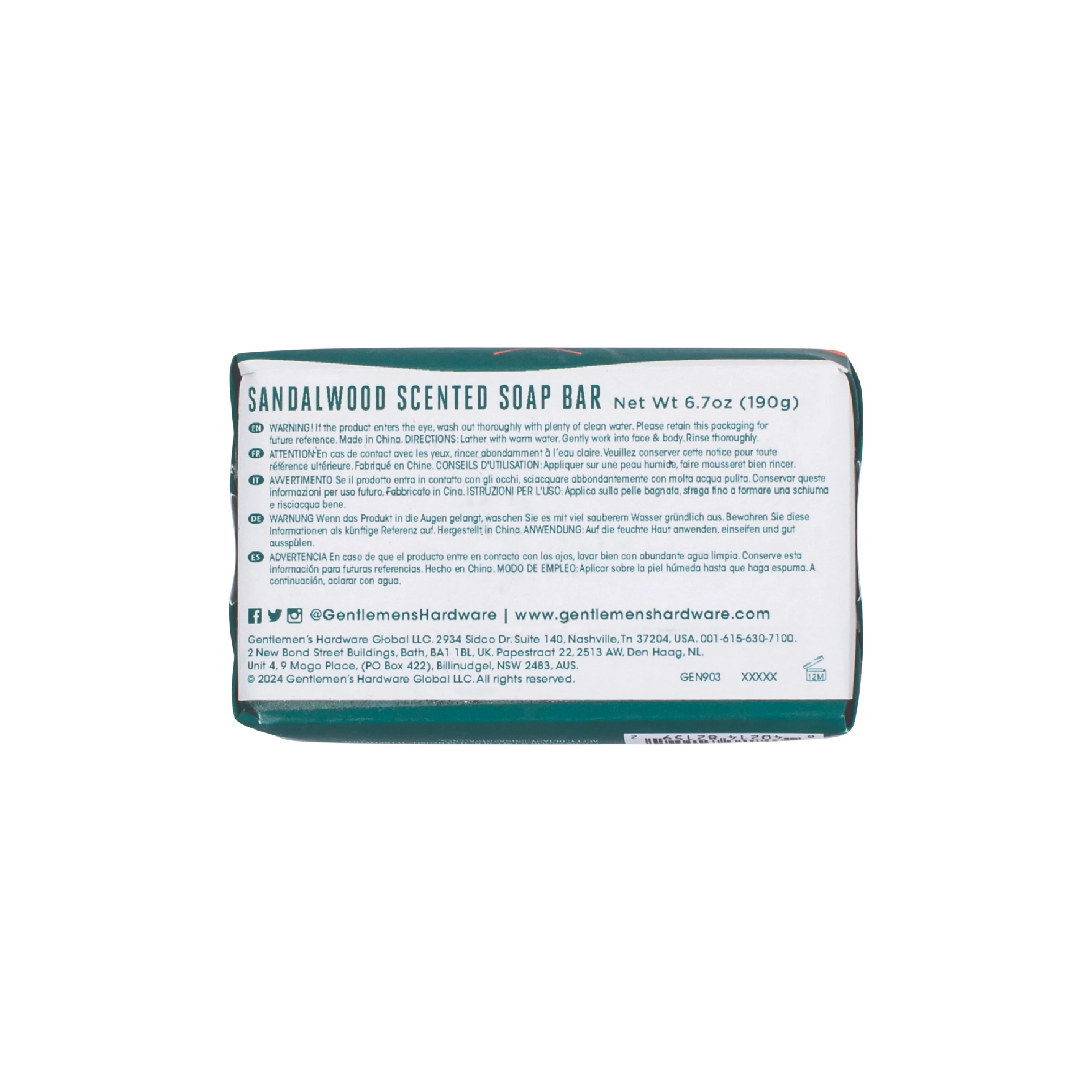 The Golfer's Soap Bar | Sandalwood | 190g - Image 5