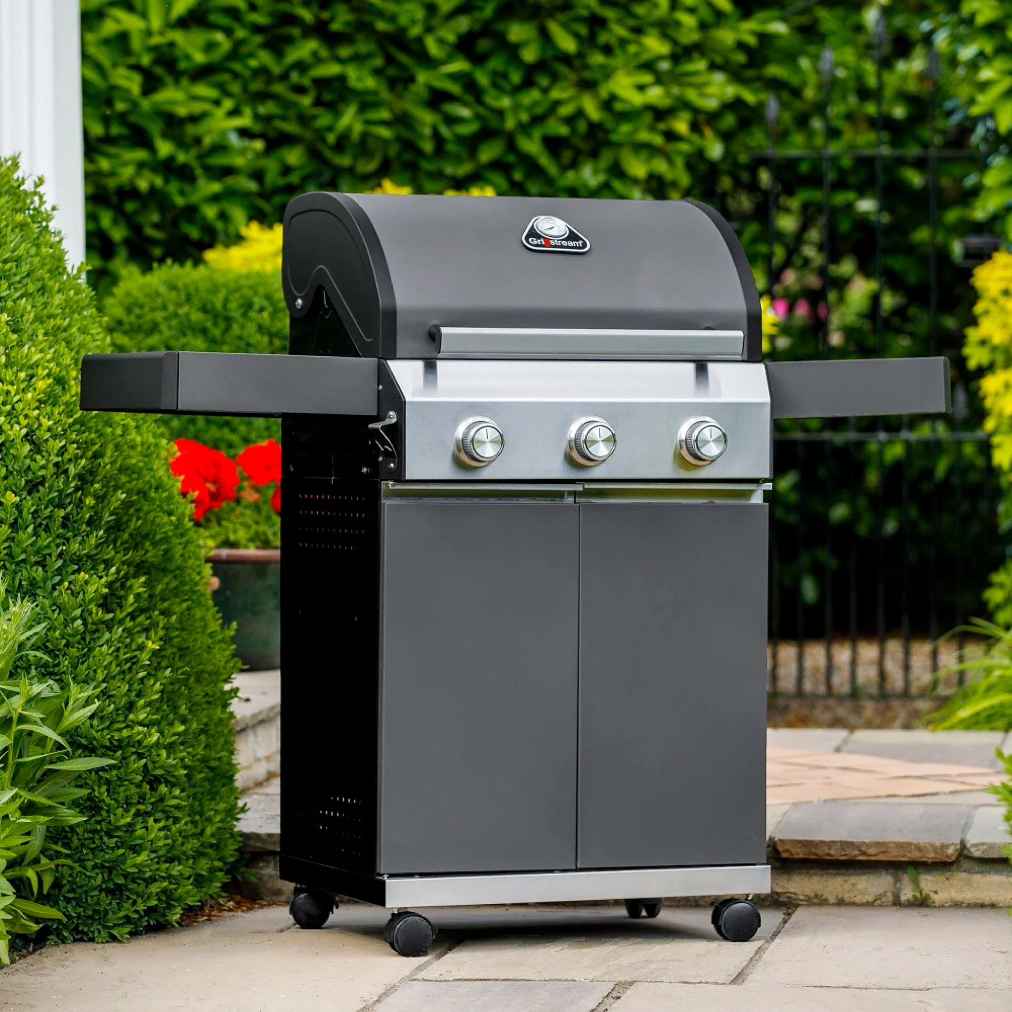 Classic 3 Burner Hybrid Barbecue | Matt Grey - Image 4