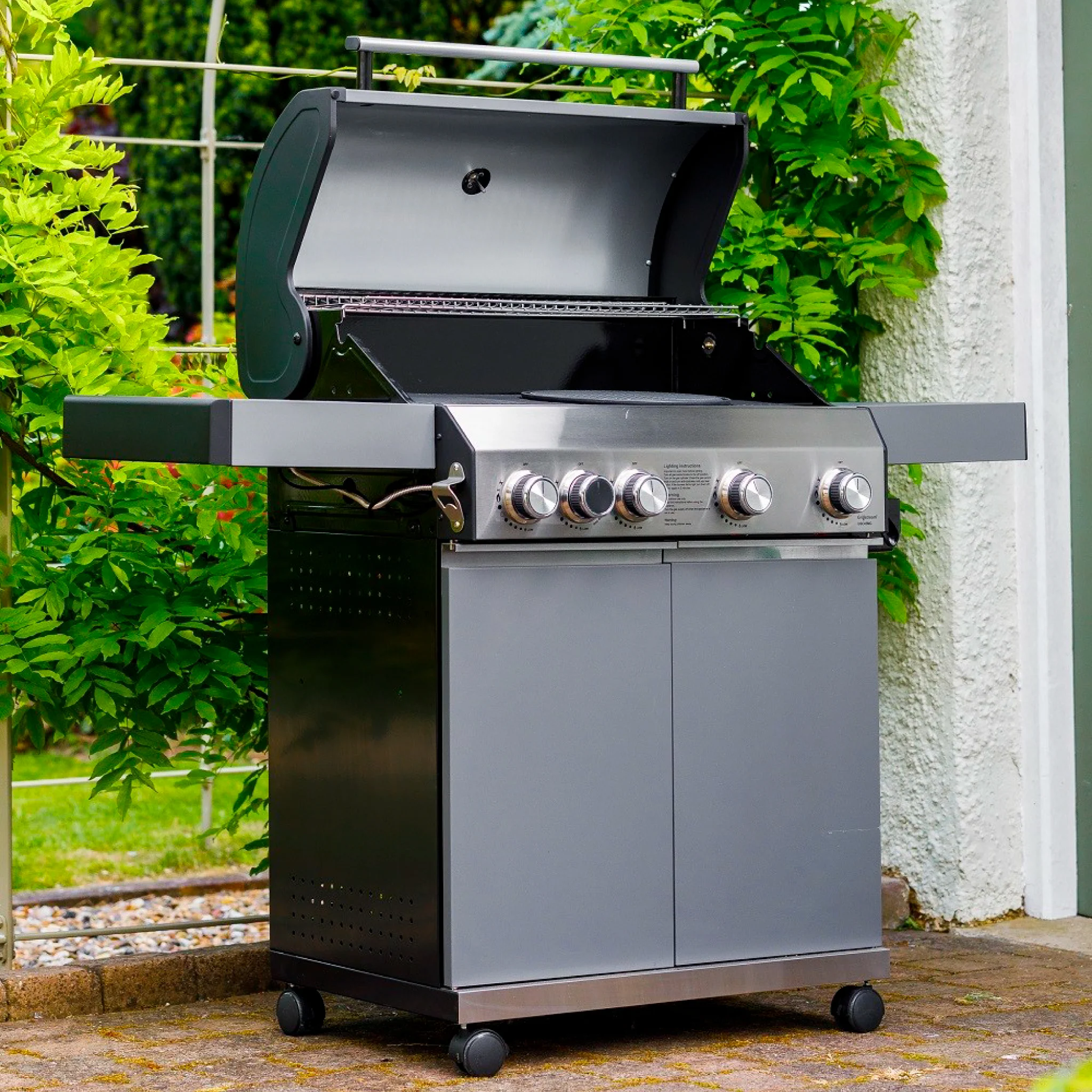 Classic 4 Burner Hybrid Barbecue with Side Burner | Matt Grey - Image 3