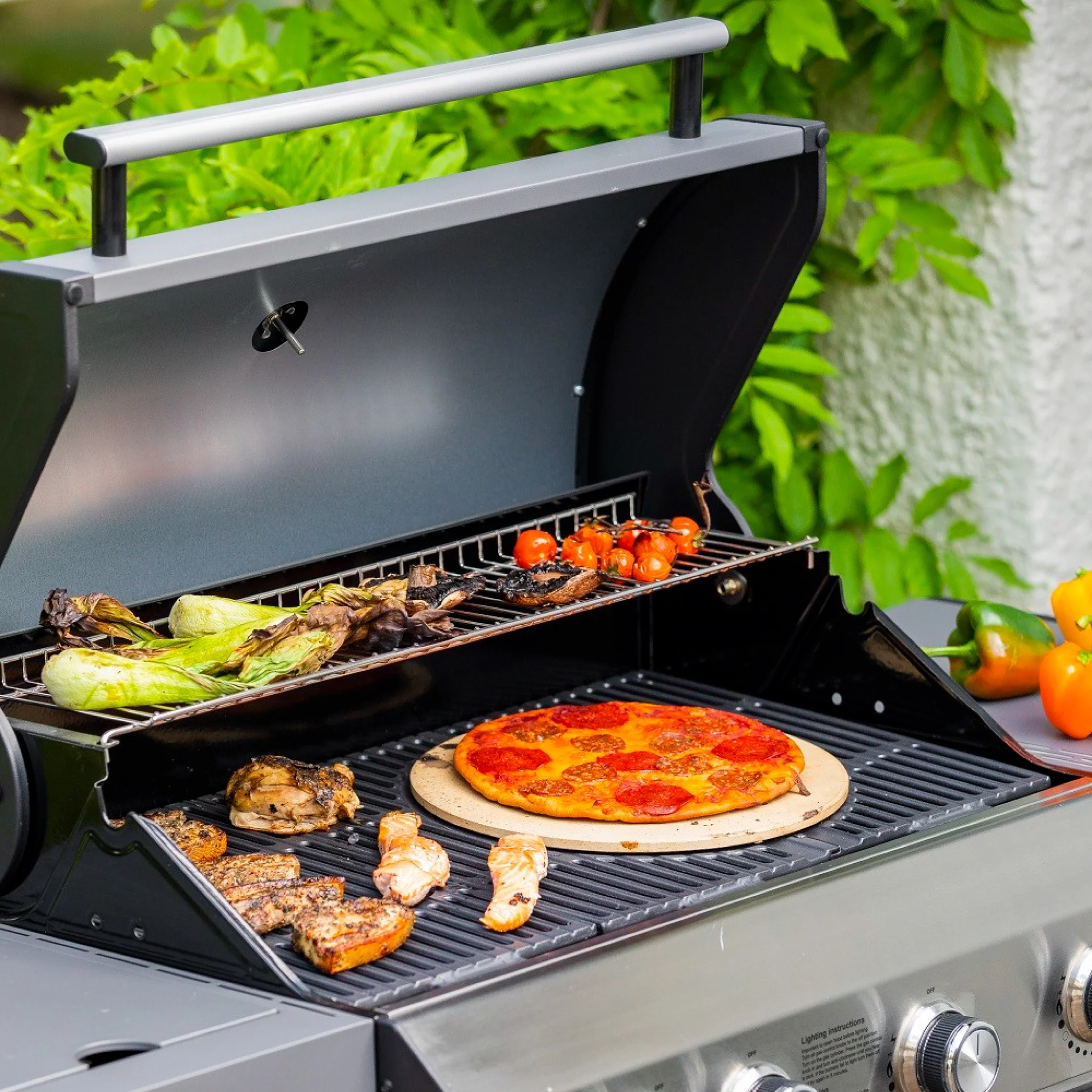 Classic 4 Burner Hybrid Barbecue with Side Burner | Matt Grey - Image 5
