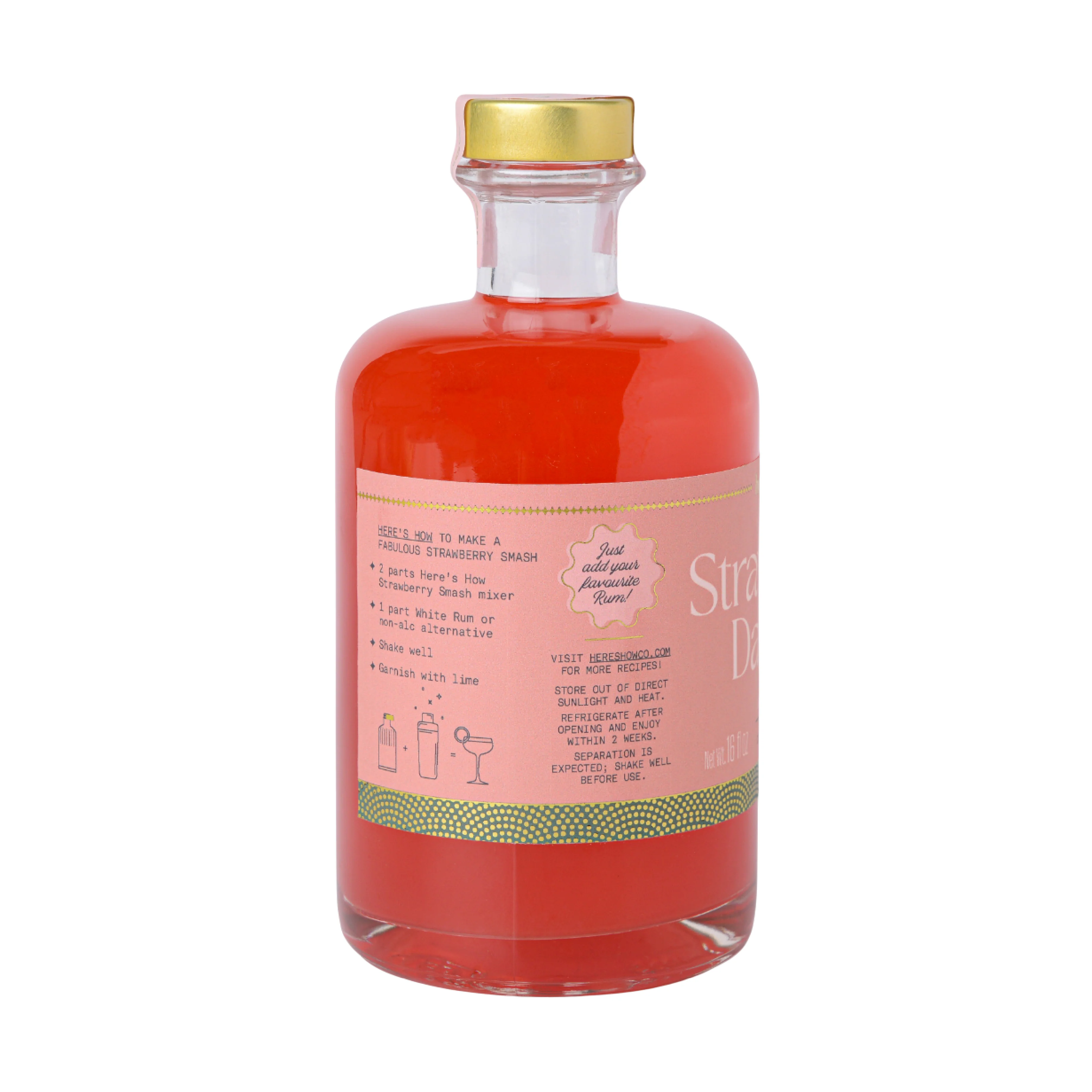 Strawberry Daiquiri Cocktail Mixer | 500ml - Image 3
