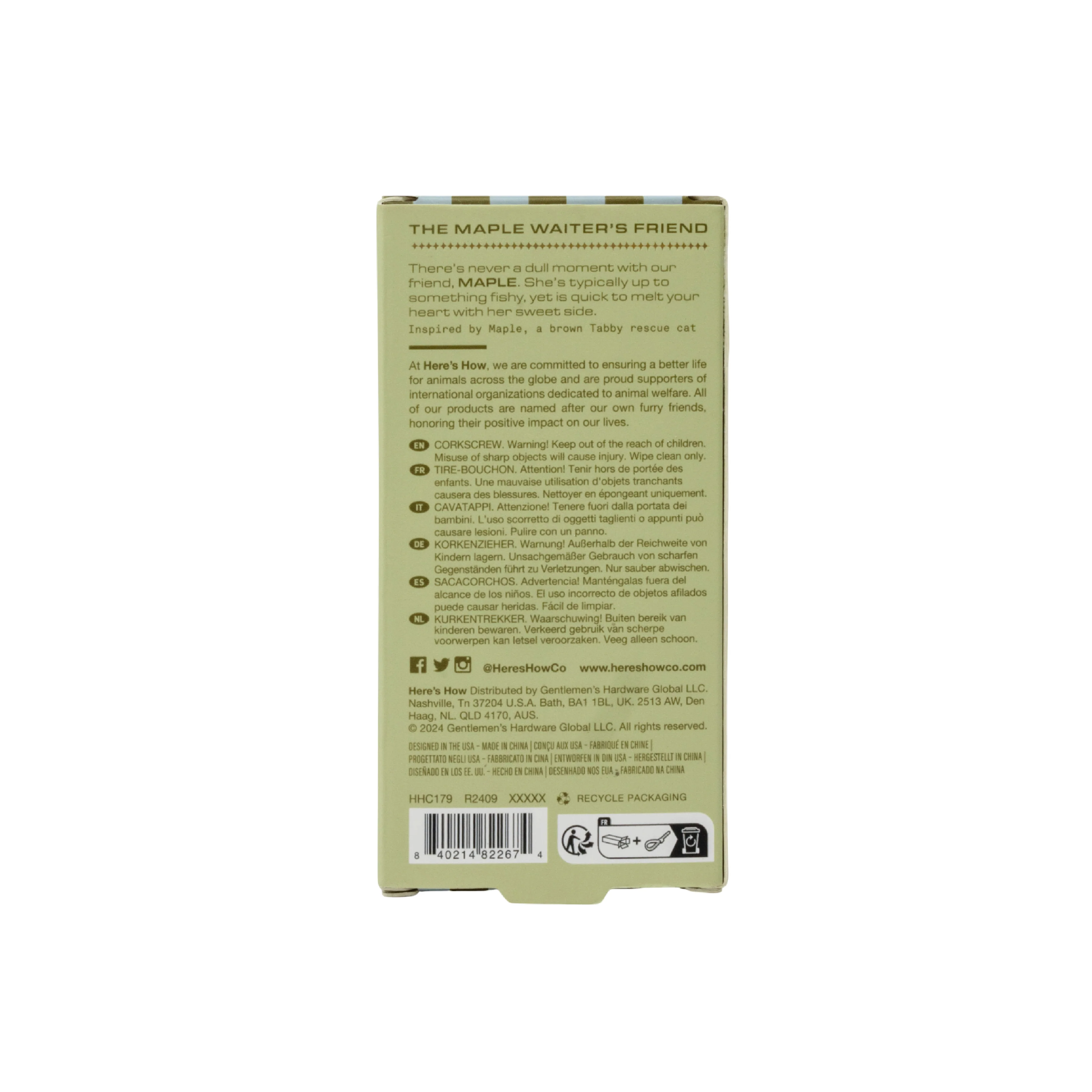 The Maple Wine Bottle Opener | Gold | Stainless Steel - Image 5
