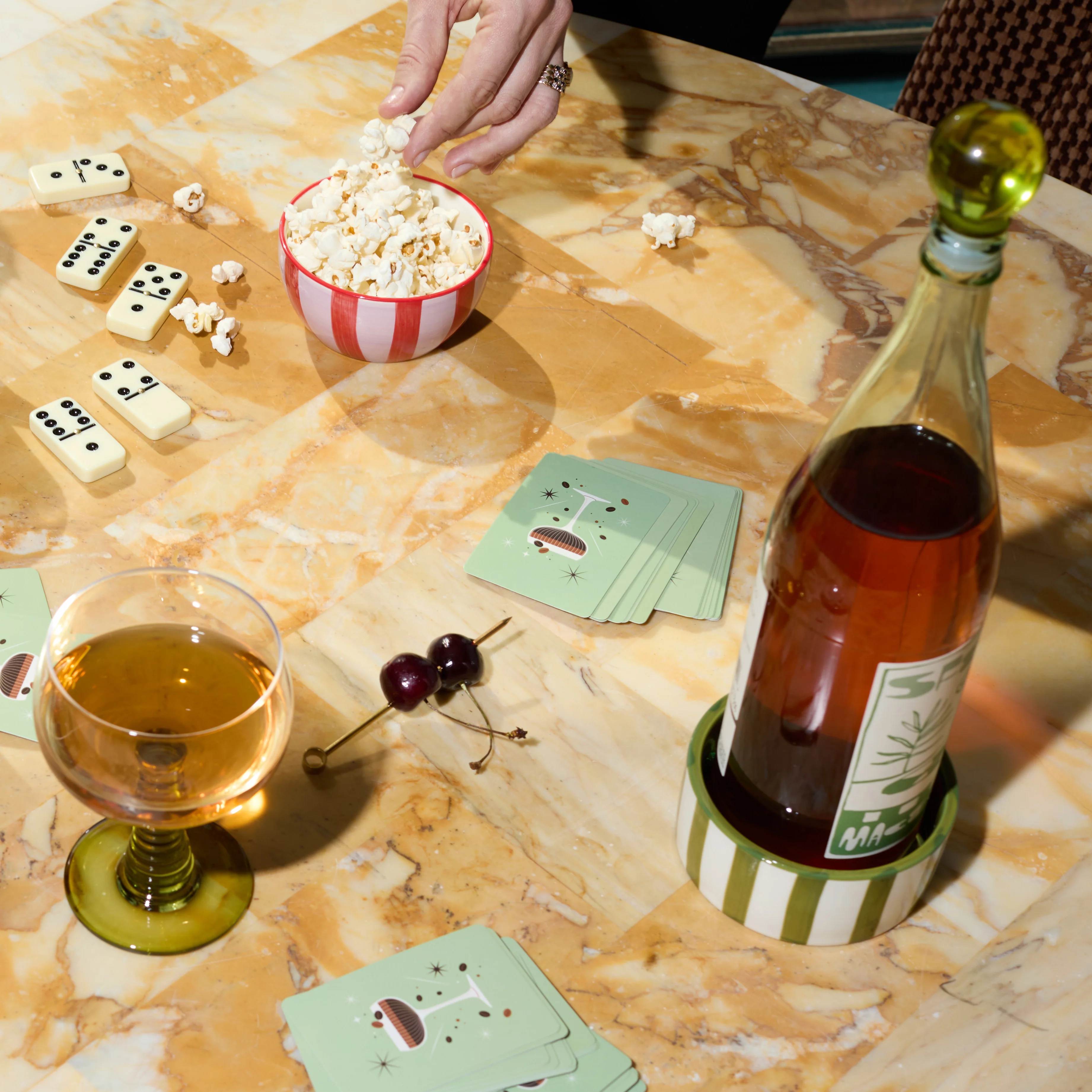 The Moony Glass Bottle Stopper | Olive - Image 2
