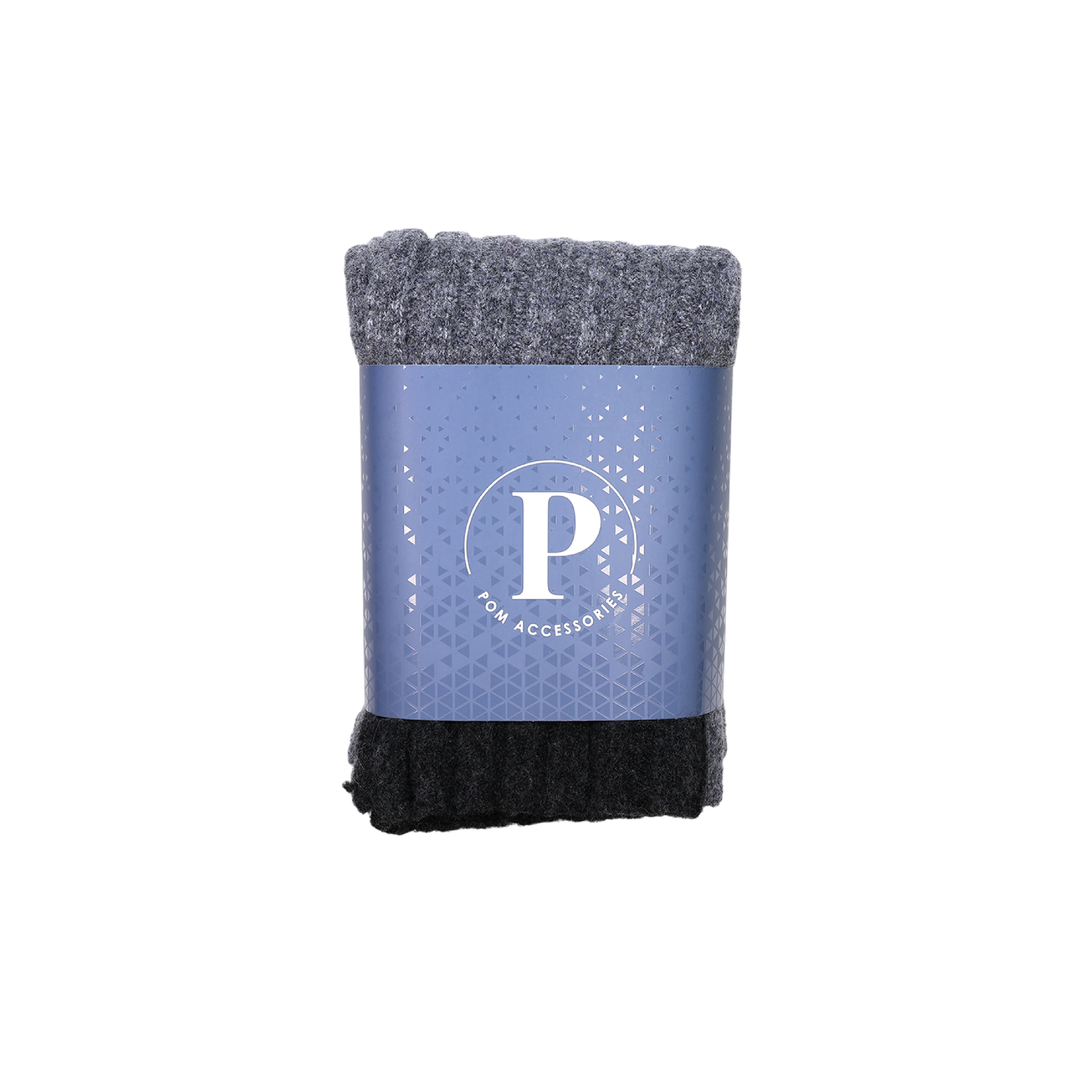 Men's Ribbed Knit Winter Scarf | Grey/Black - Image 3