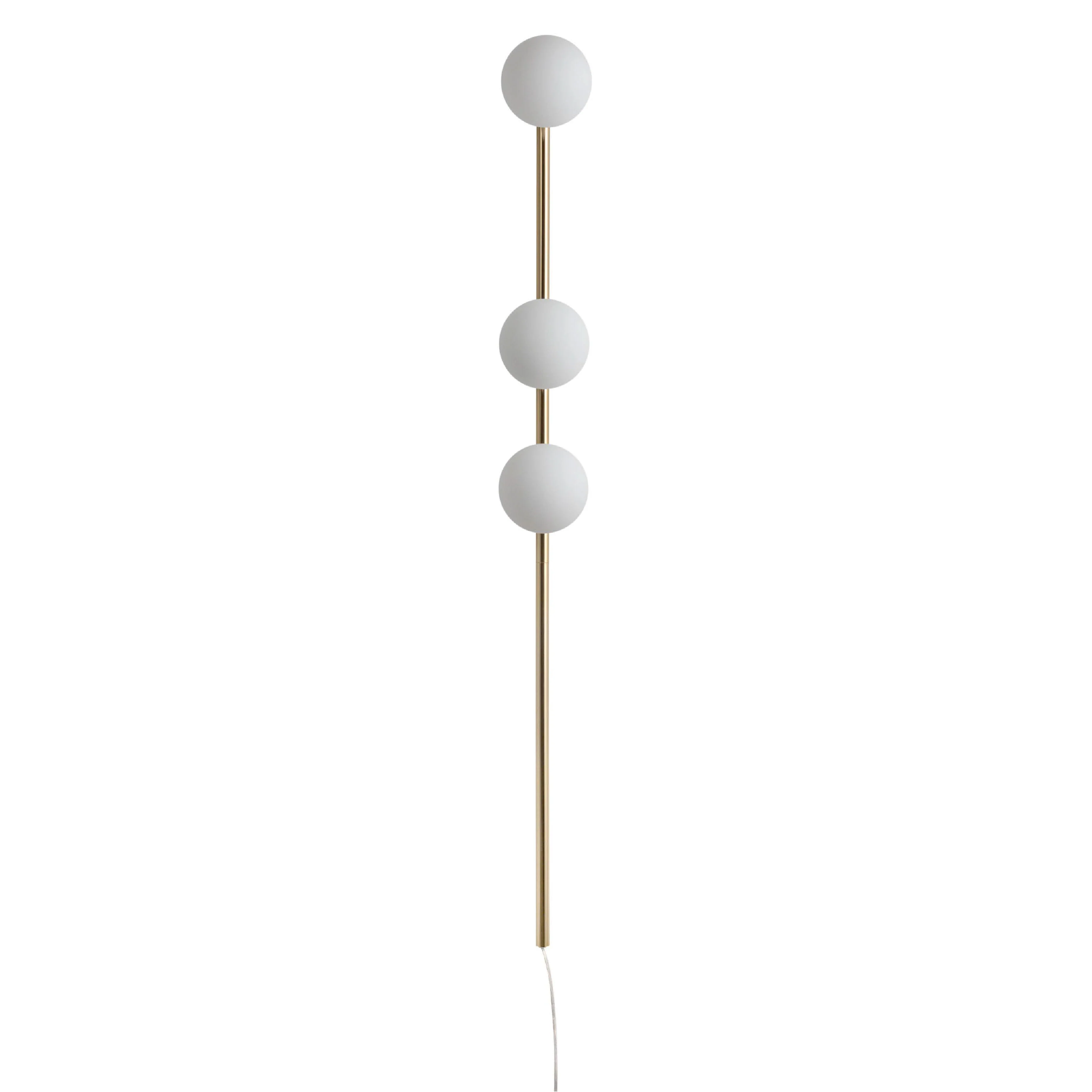 3 Shade Bar Opal Ball Wall Light | Brass - Image 3