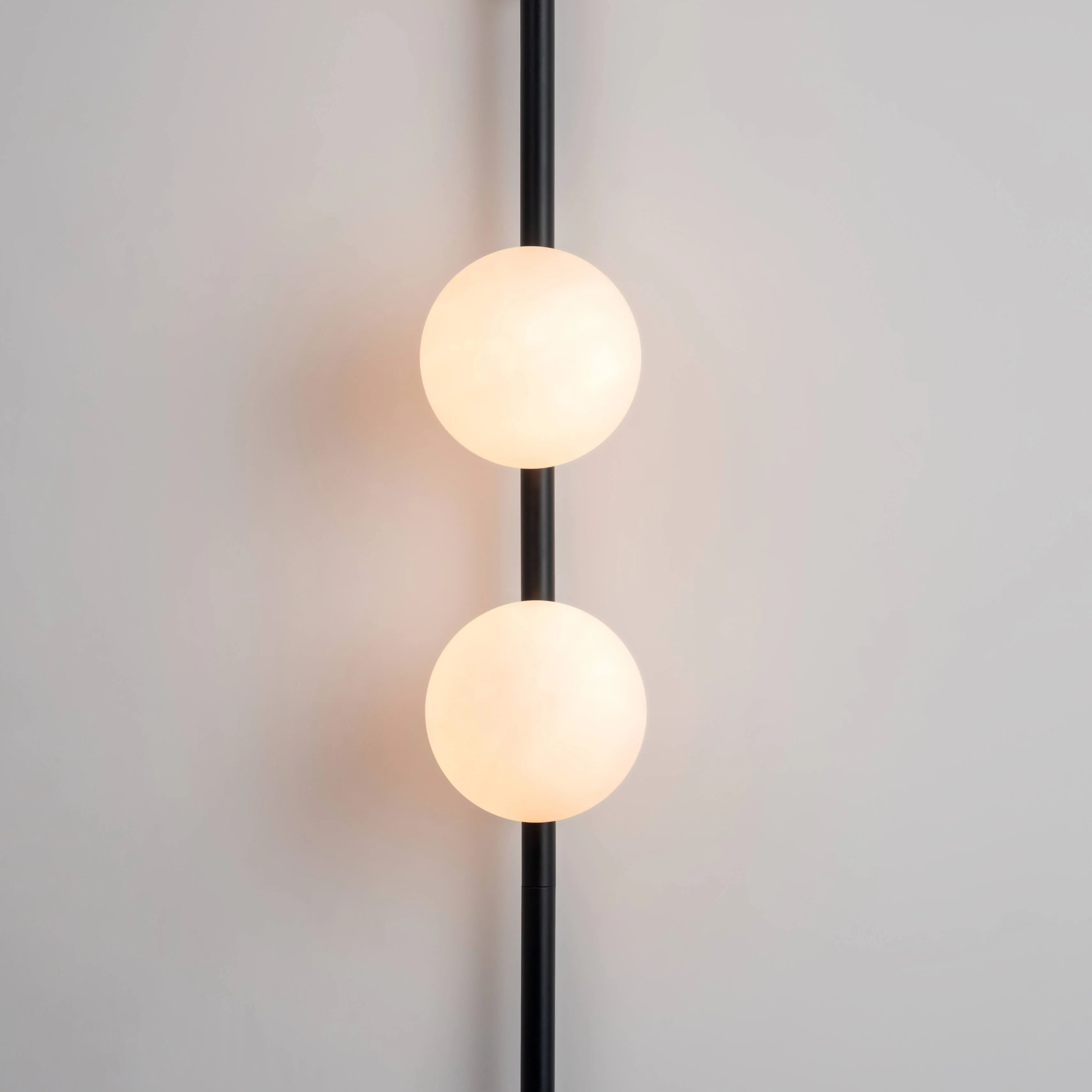 3 Shade Bar Opal Ball Wall Light | Charcoal Grey - Image 4