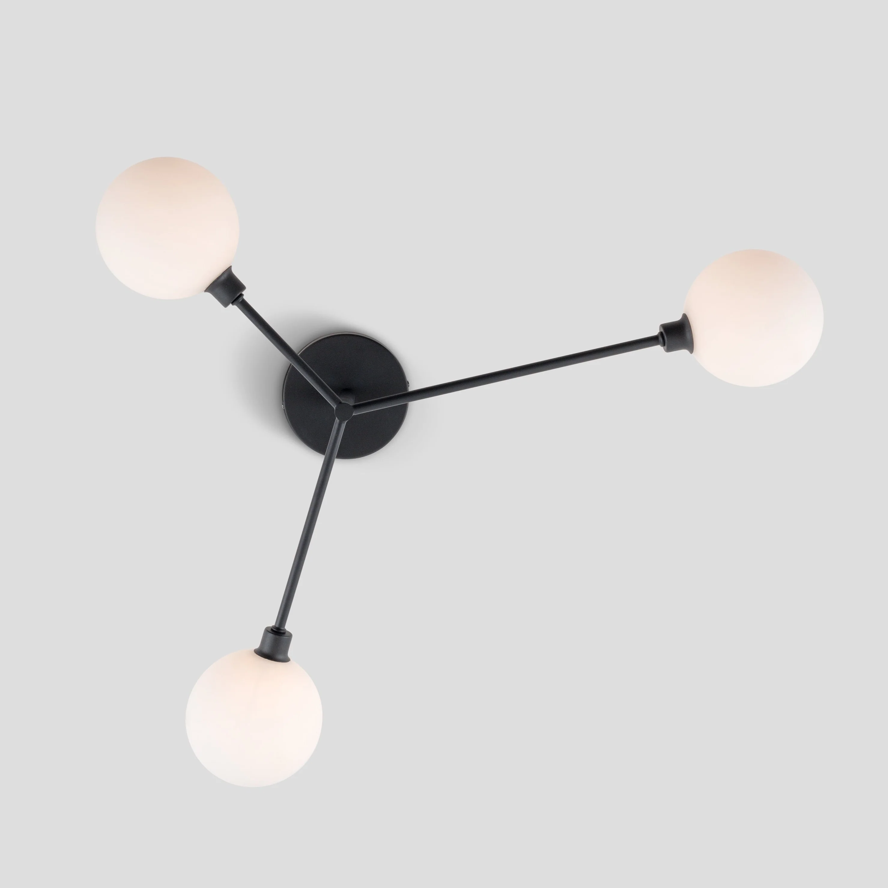 3 Shade Flush Ceiling Light | Charcoal Grey - Image 5