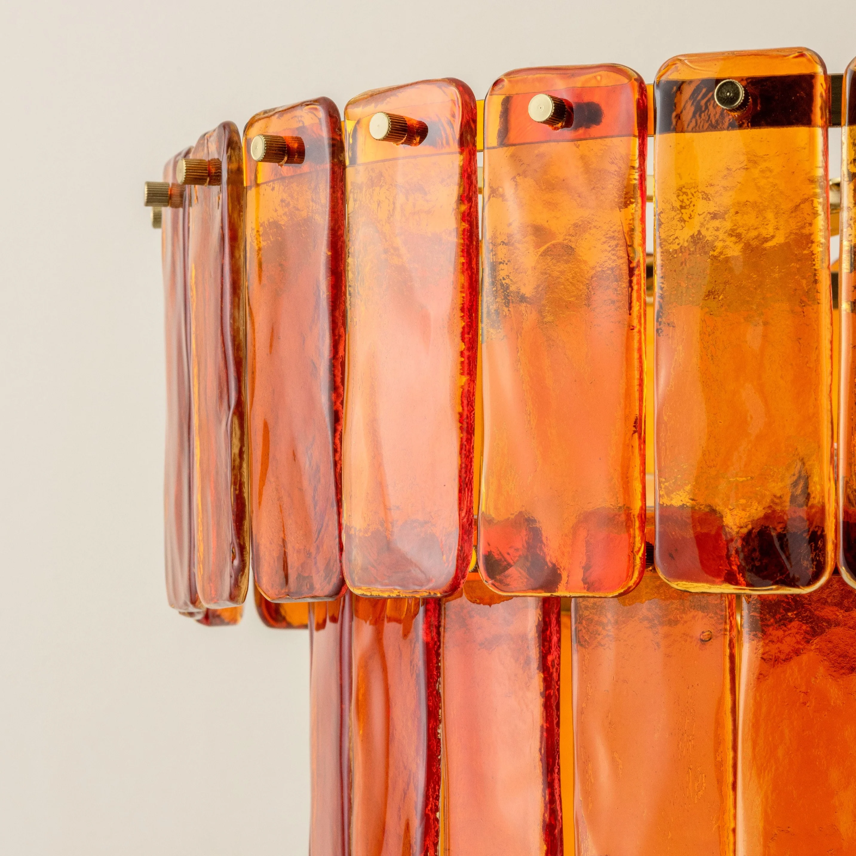 3 Tier Glass Chandelier | Amber - Image 4