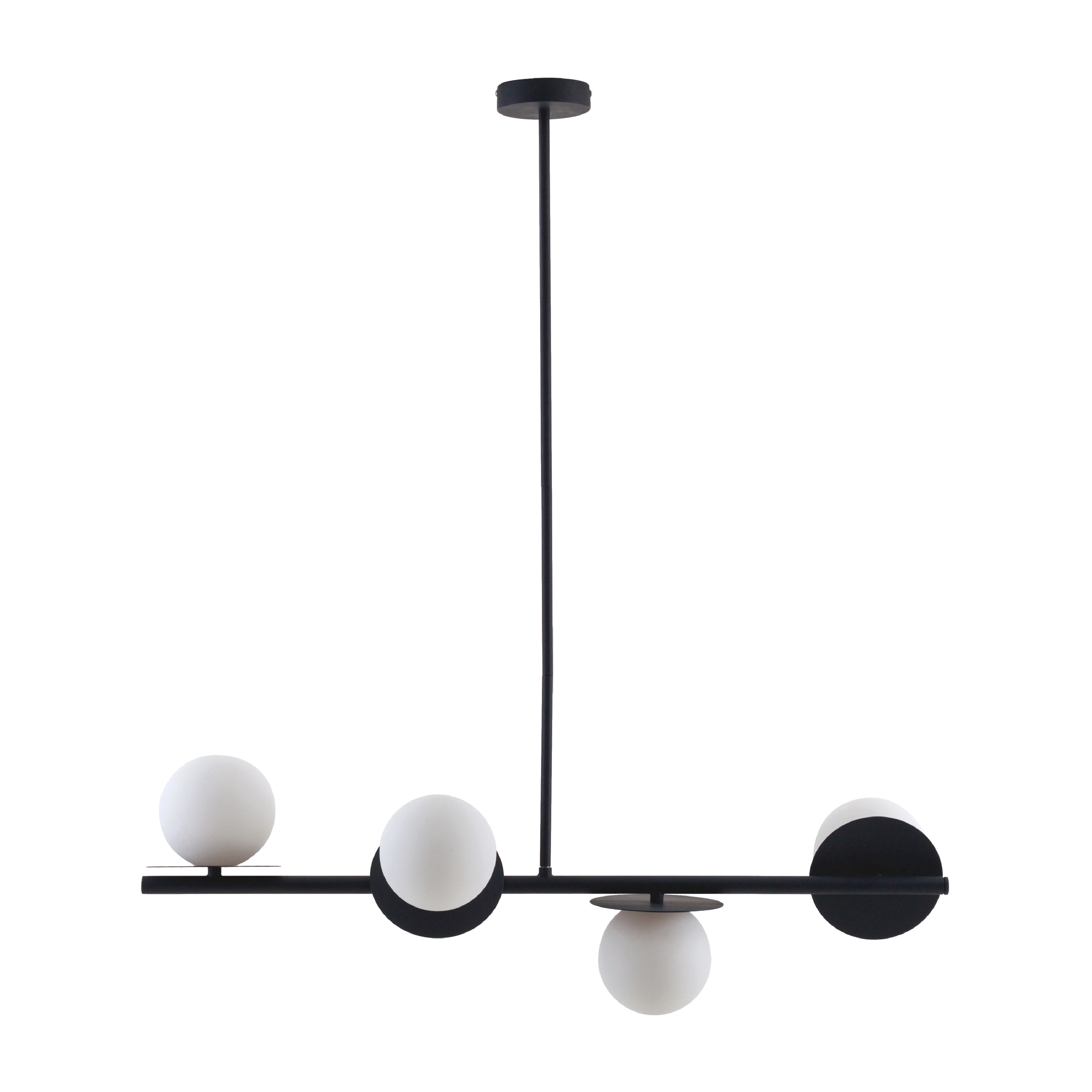 4 Shade Opal Disk Ceiling Light | Charcoal Grey - Image 3