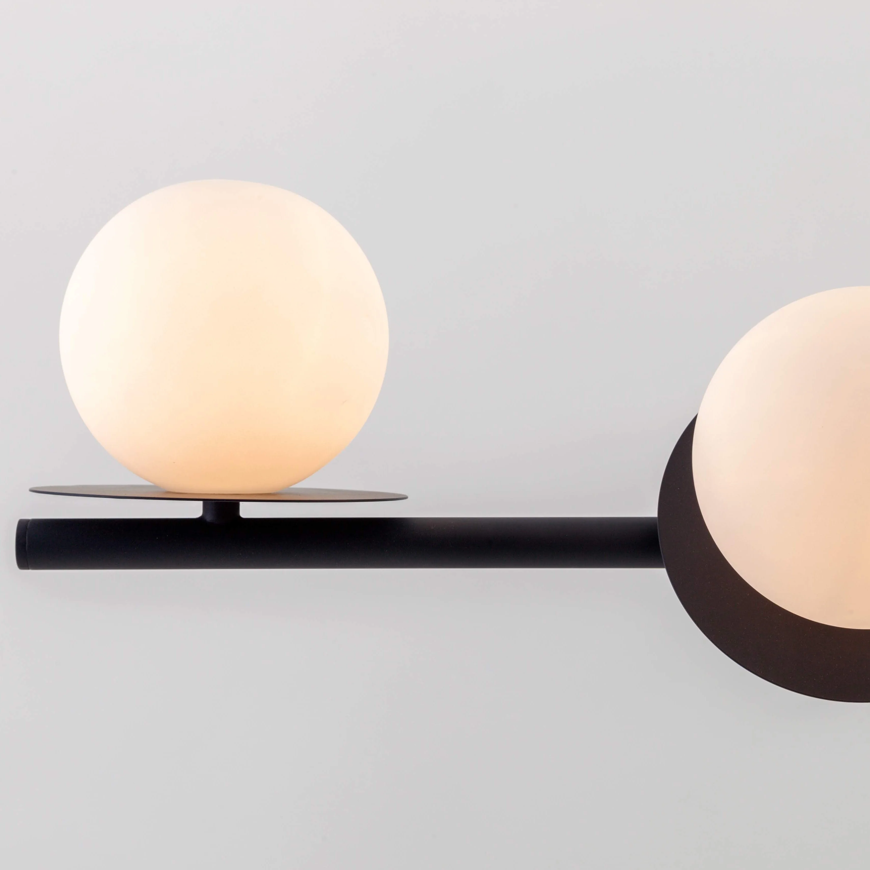 4 Shade Opal Disk Ceiling Light | Charcoal Grey - Image 4