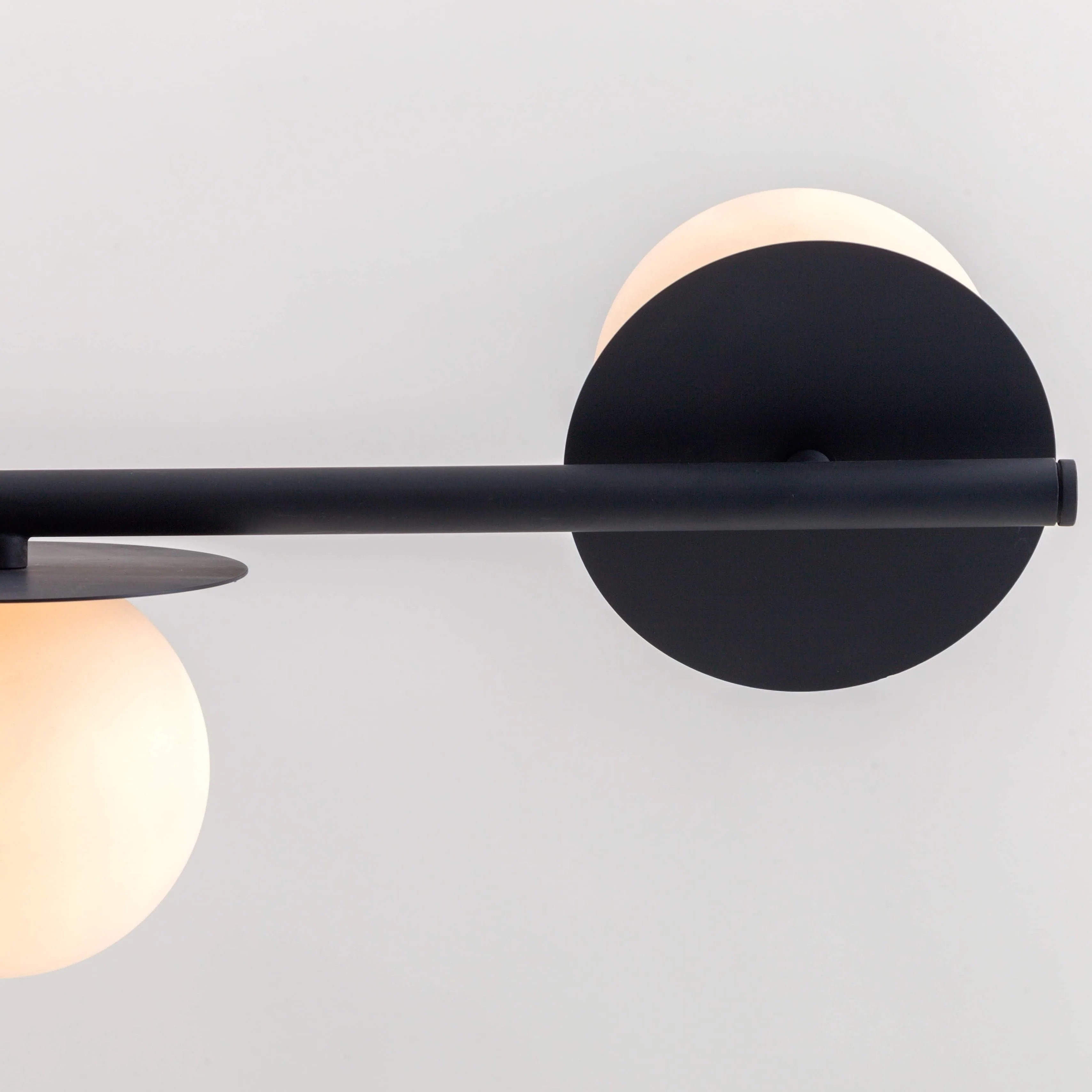 4 Shade Opal Disk Ceiling Light | Charcoal Grey - Image 5