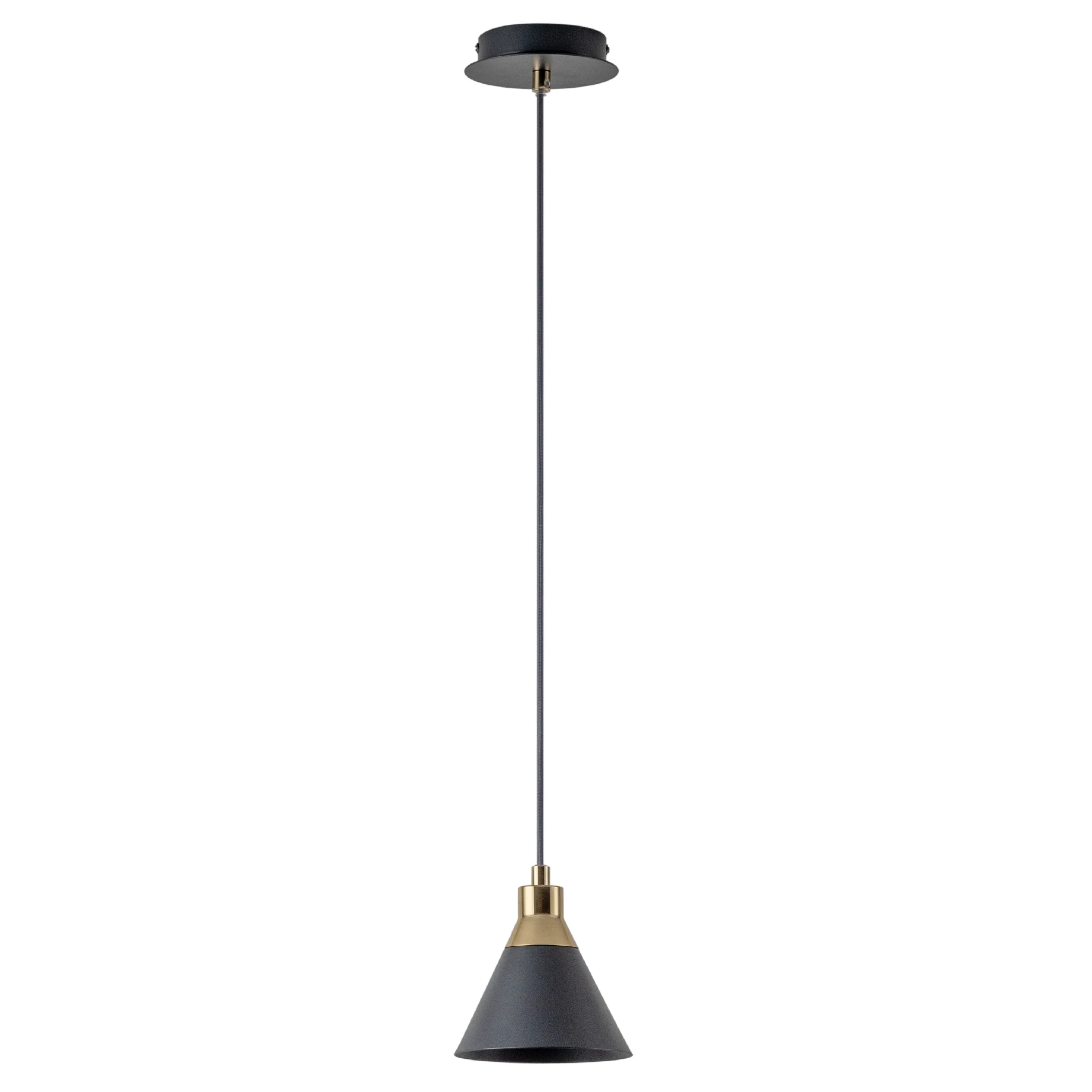Cone Pendant Ceiling Light | Charcoal Grey - Image 3
