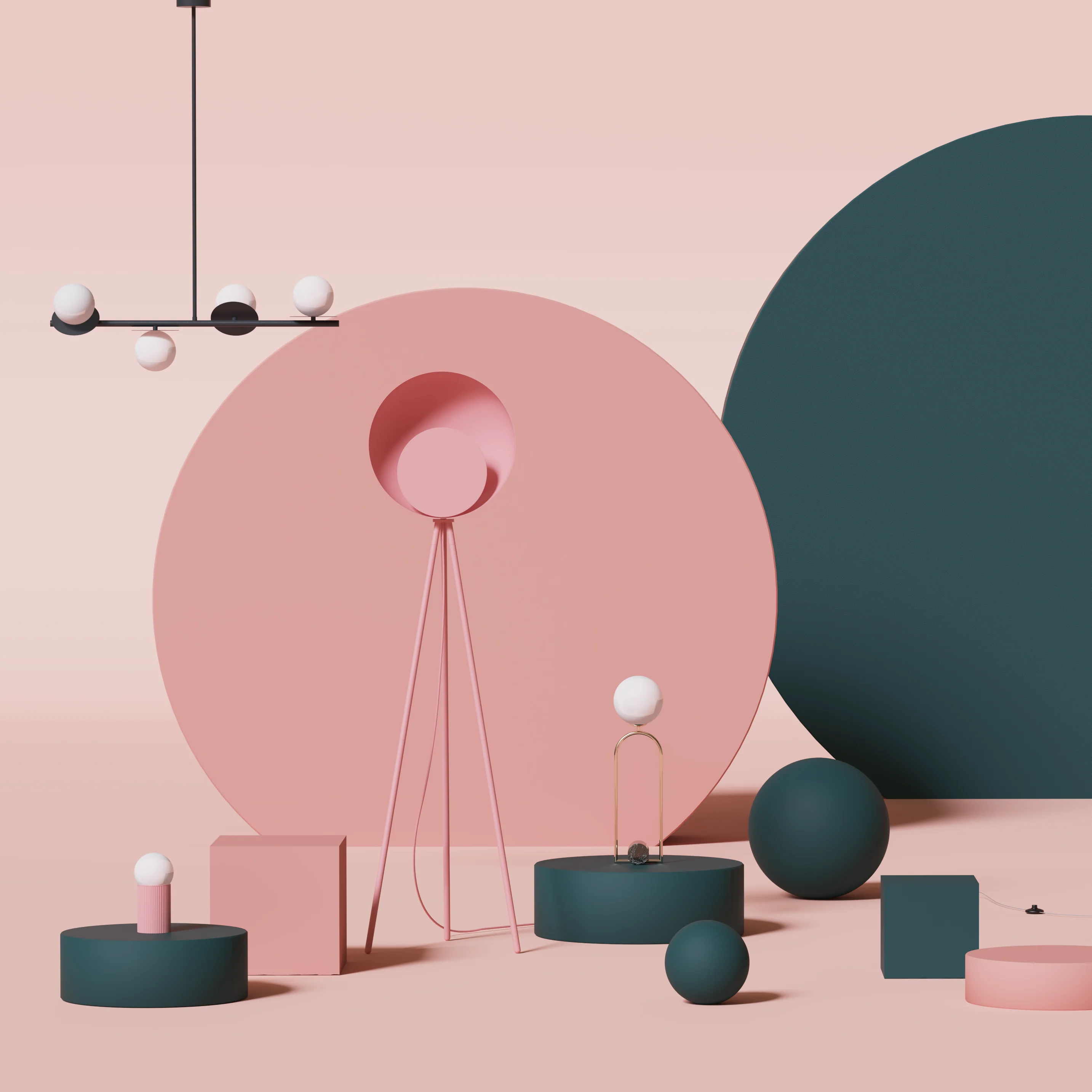Diffuser Tripod Floor Lamp | Pink - Image 5