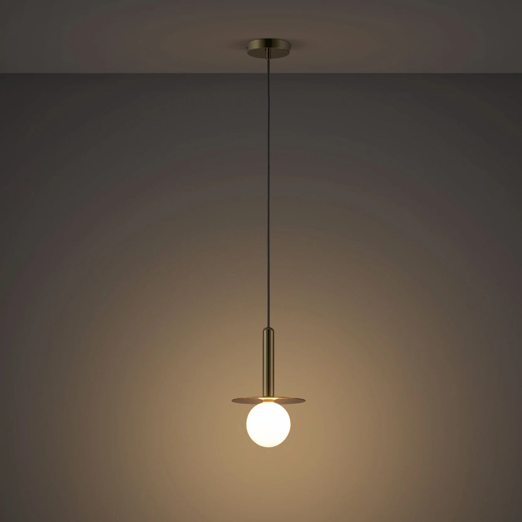 Disk Pendant Ceiling Light | Brass - Image 4