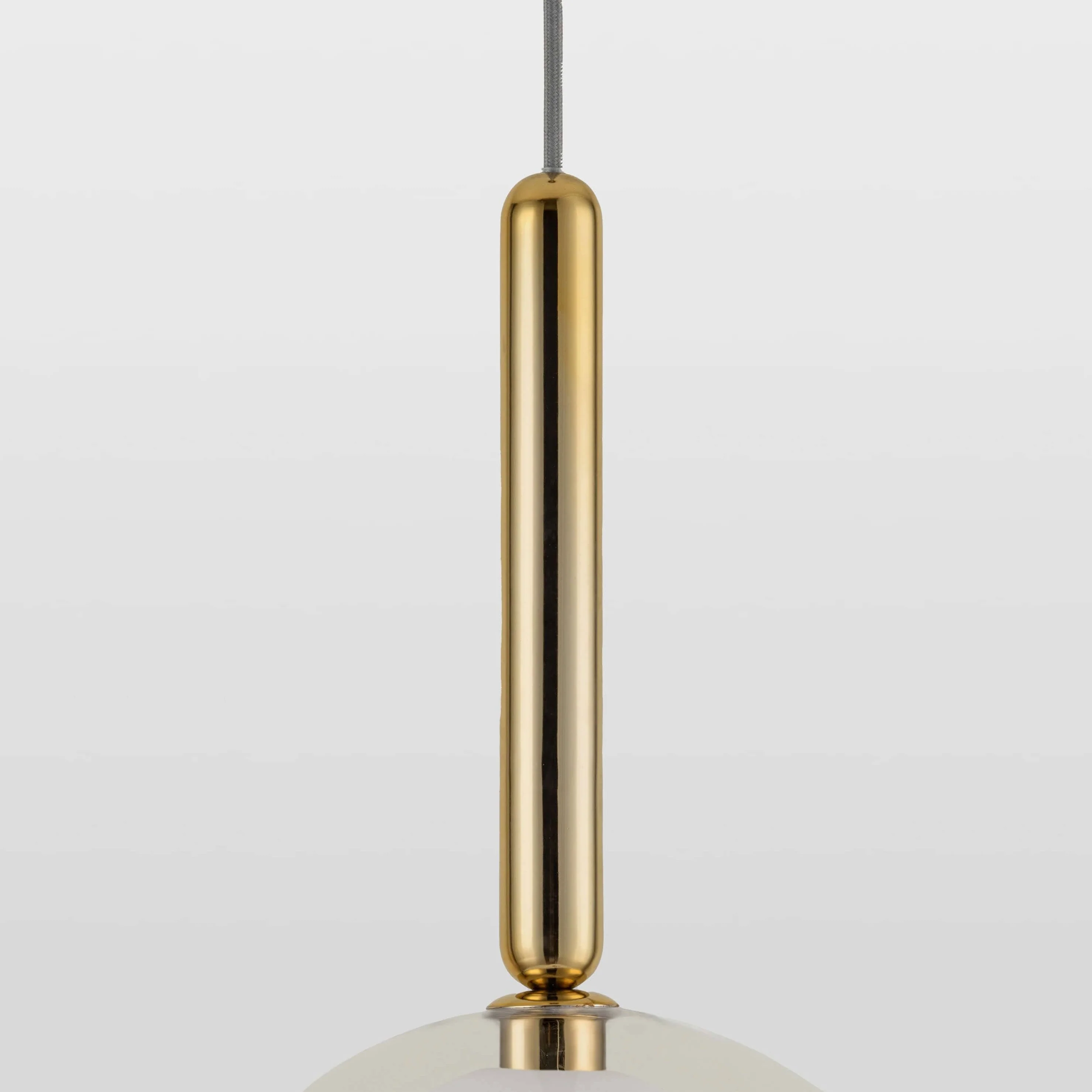 Glass Dome Pendant Ceiling Light | Brass - Image 4