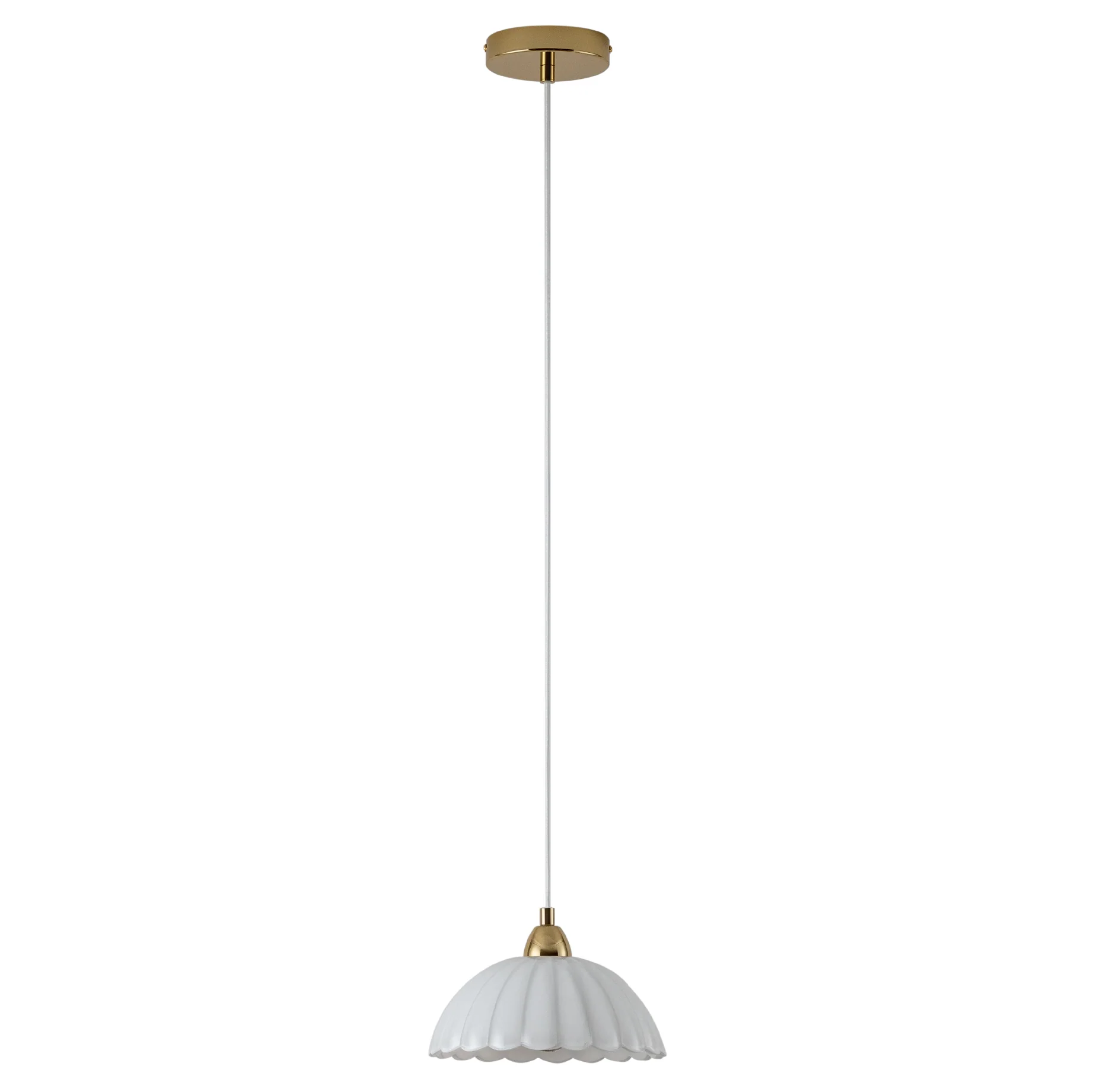 Glass Flower Pendant Ceiling Light | White - Image 3