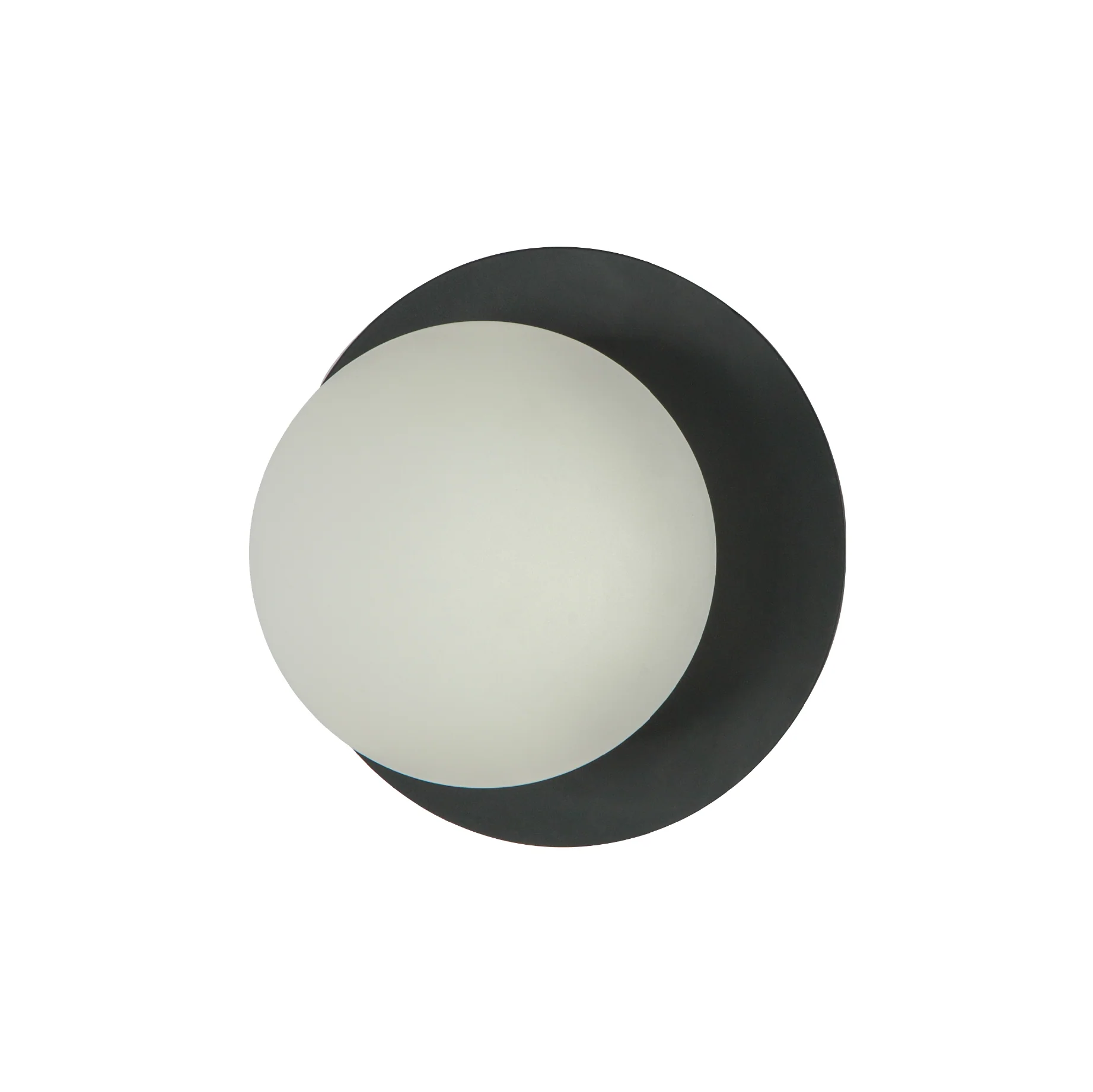 Opal Disk Wall Light | Charcoal Grey - Image 3