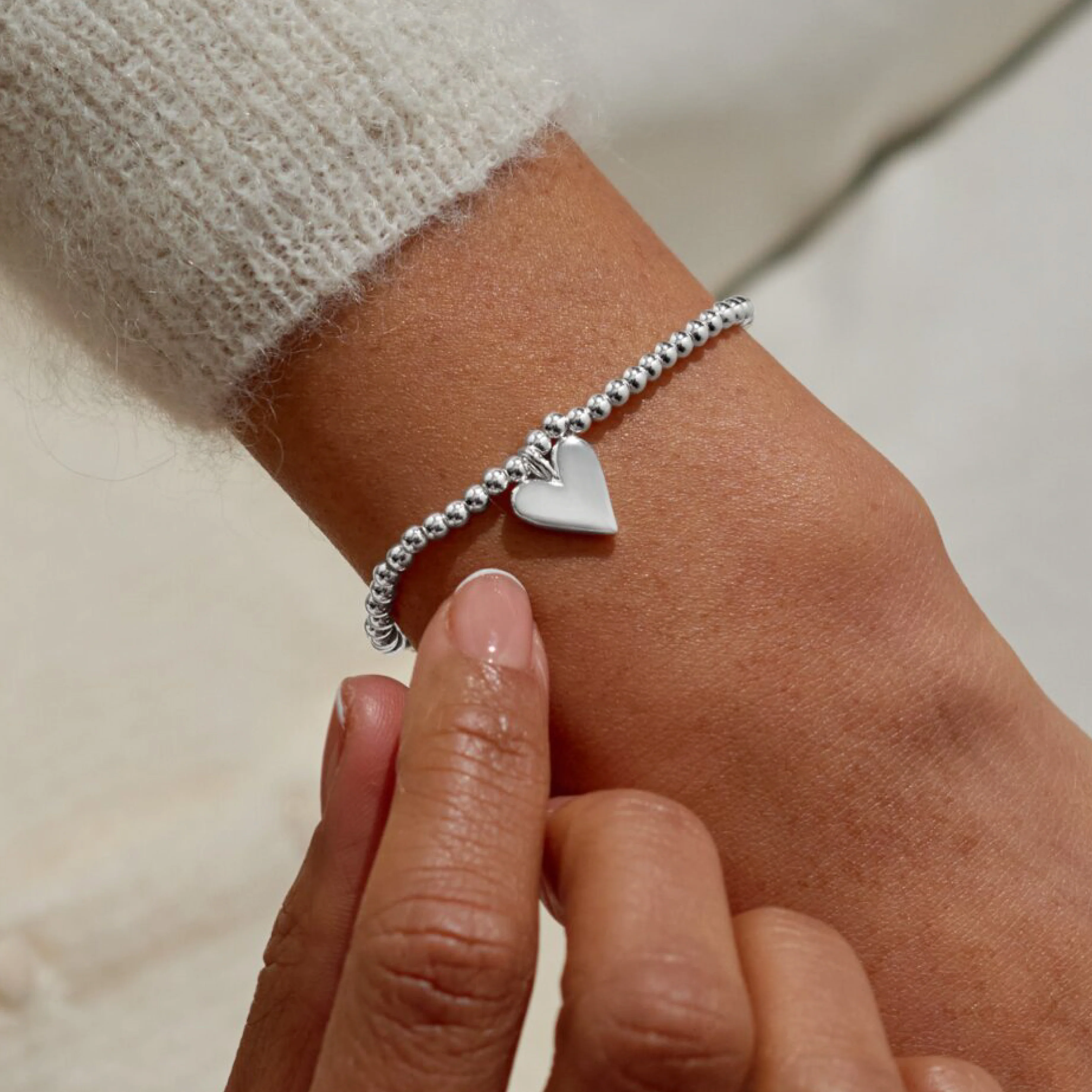 Adults' Stocking A Little Gift Set | 'Merry Christmas' Bracelet | Silver Plated - Image 2