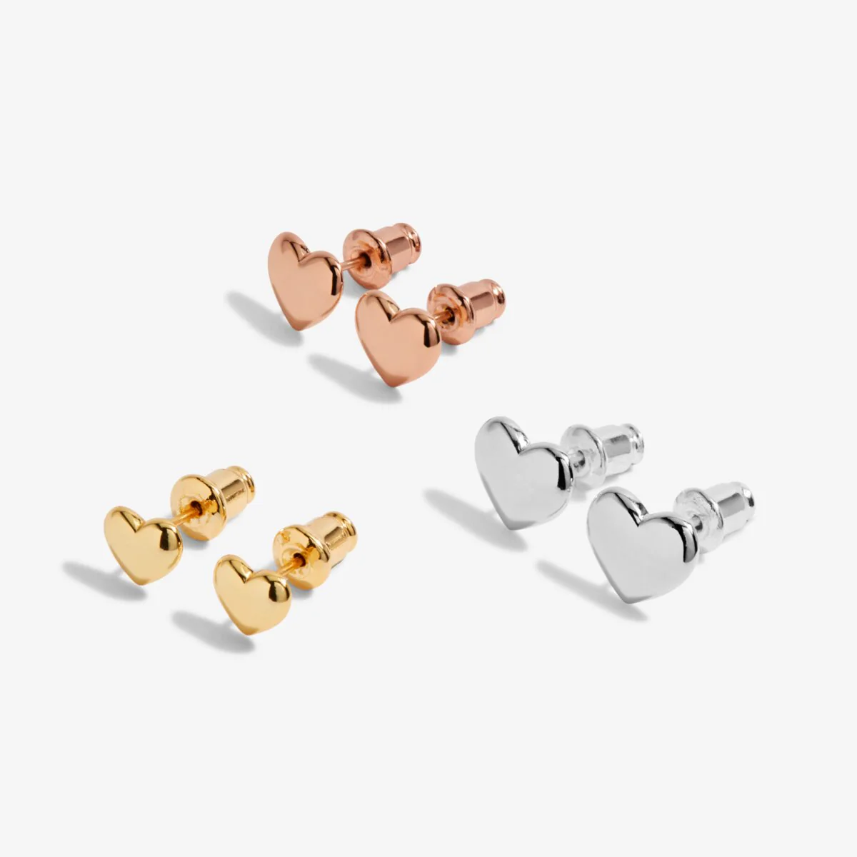 Florence Graduating Hearts Earring Set | Silver/Gold/Rose Gold Plated - Image 3