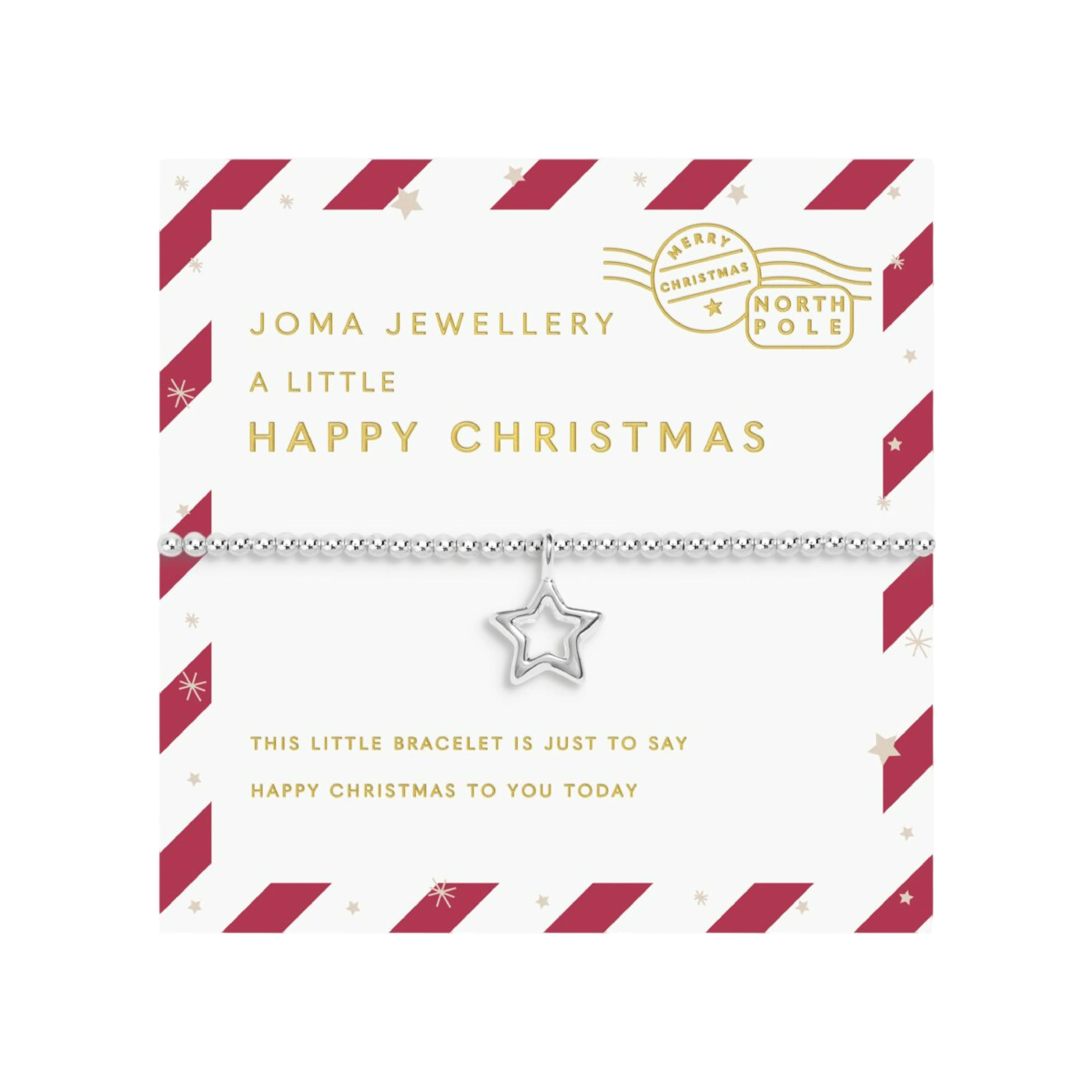 Kids' Stocking A Little Gift Set | 'Happy Christmas' Bracelet & Hair Clips | Silver Plated - Image 2